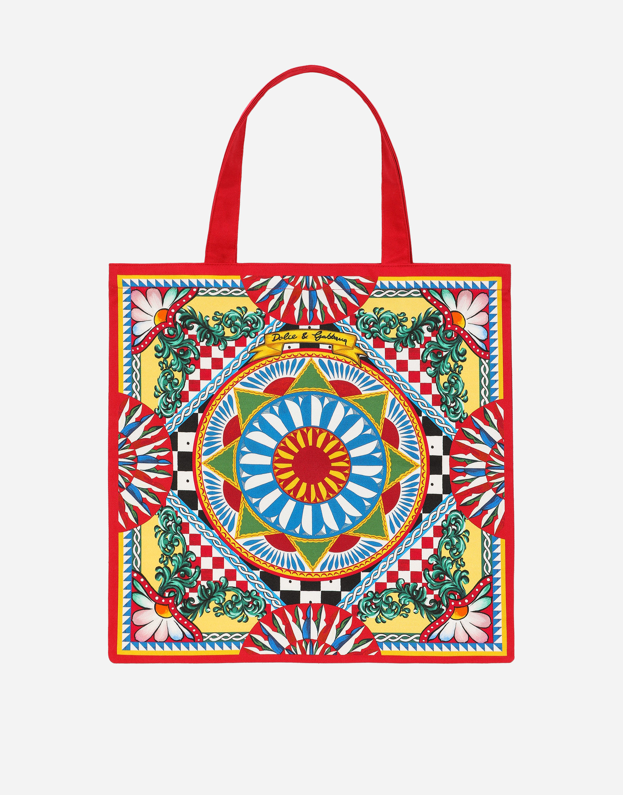 Cotton Shopper Bag in Multicolor | Dolce&Gabbana®