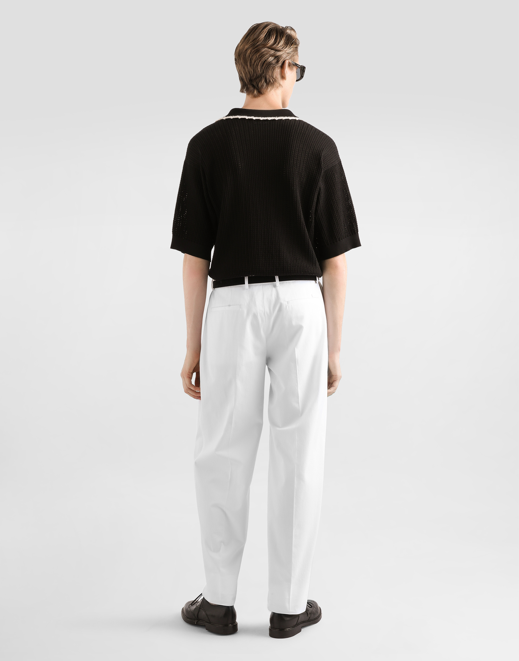  Dolce & Gabbana Cotton Polo Shirt - Mann Strickwaren Schwarz Xs 
