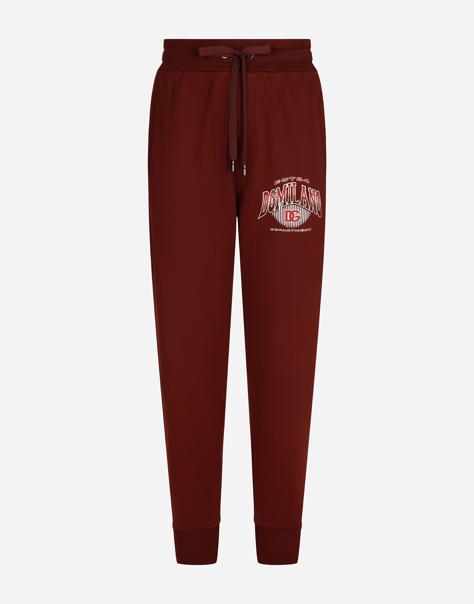 DOLCE & GABBANA JERSEY JOGGING PANTS WITH DG LOGO PRINT