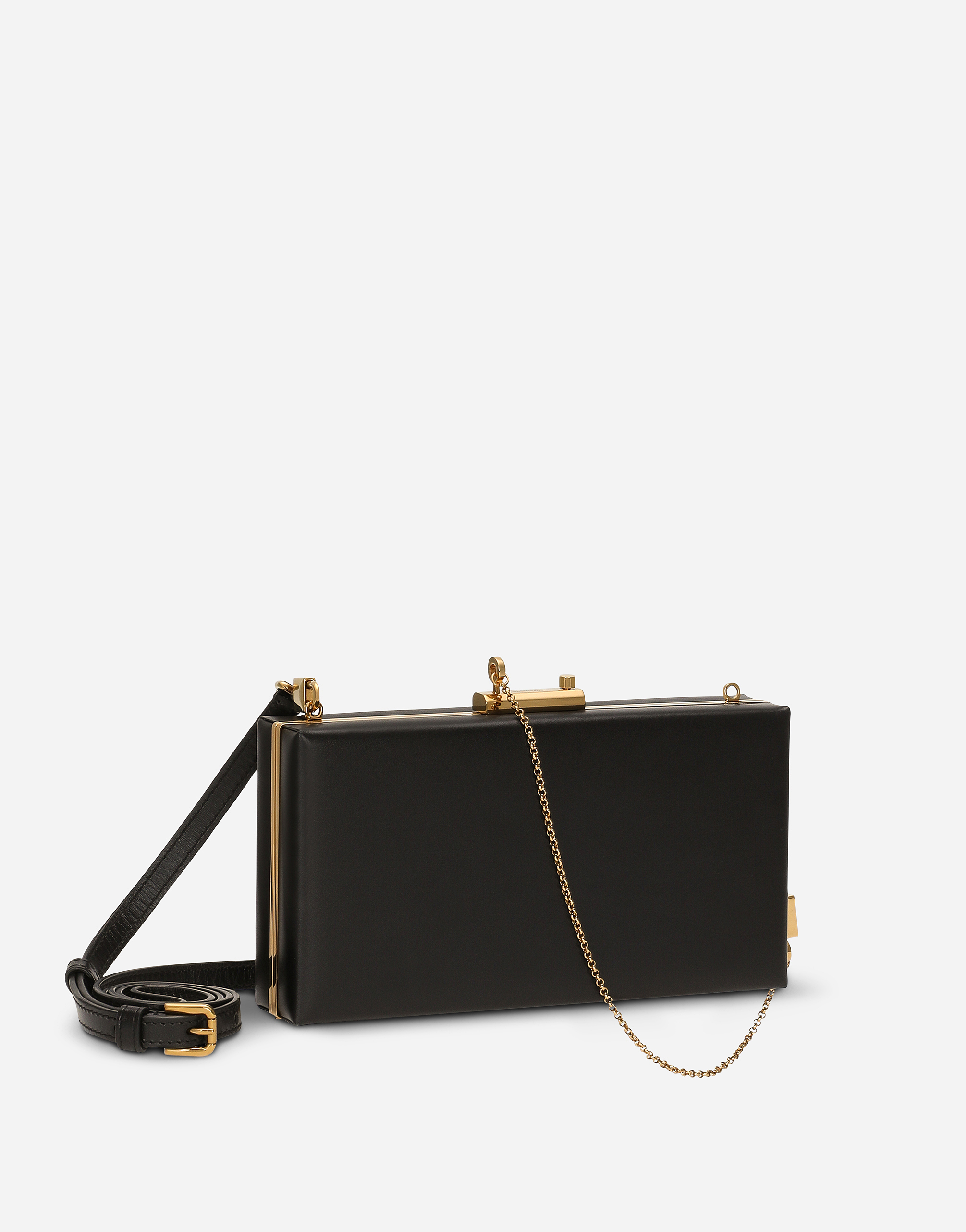 Dolce & Gabbana Elegant Mini Handbag With Distinctive Gold-tone Accents In Black