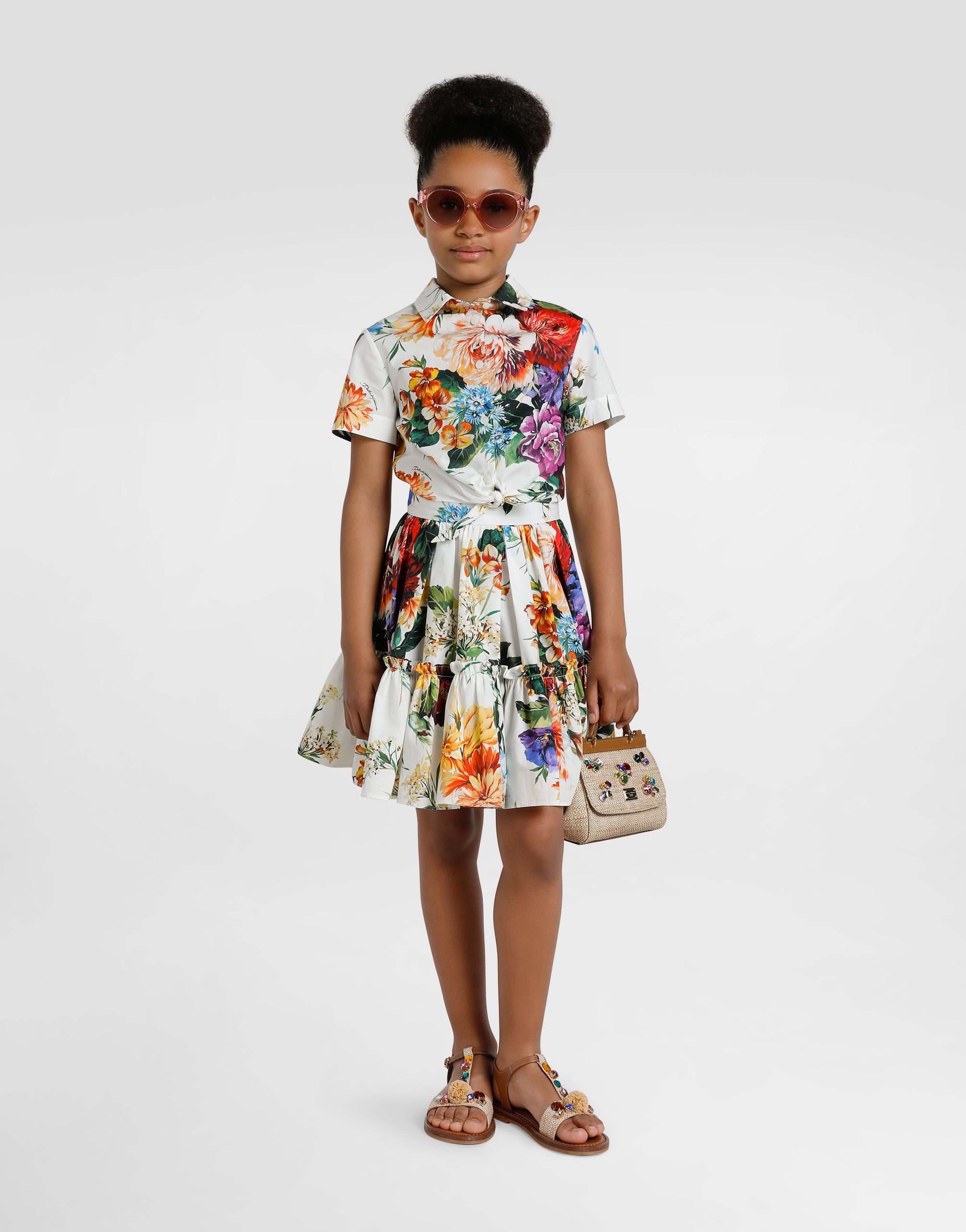 Dolce & Gabbana Flower-print Poplin Shirt