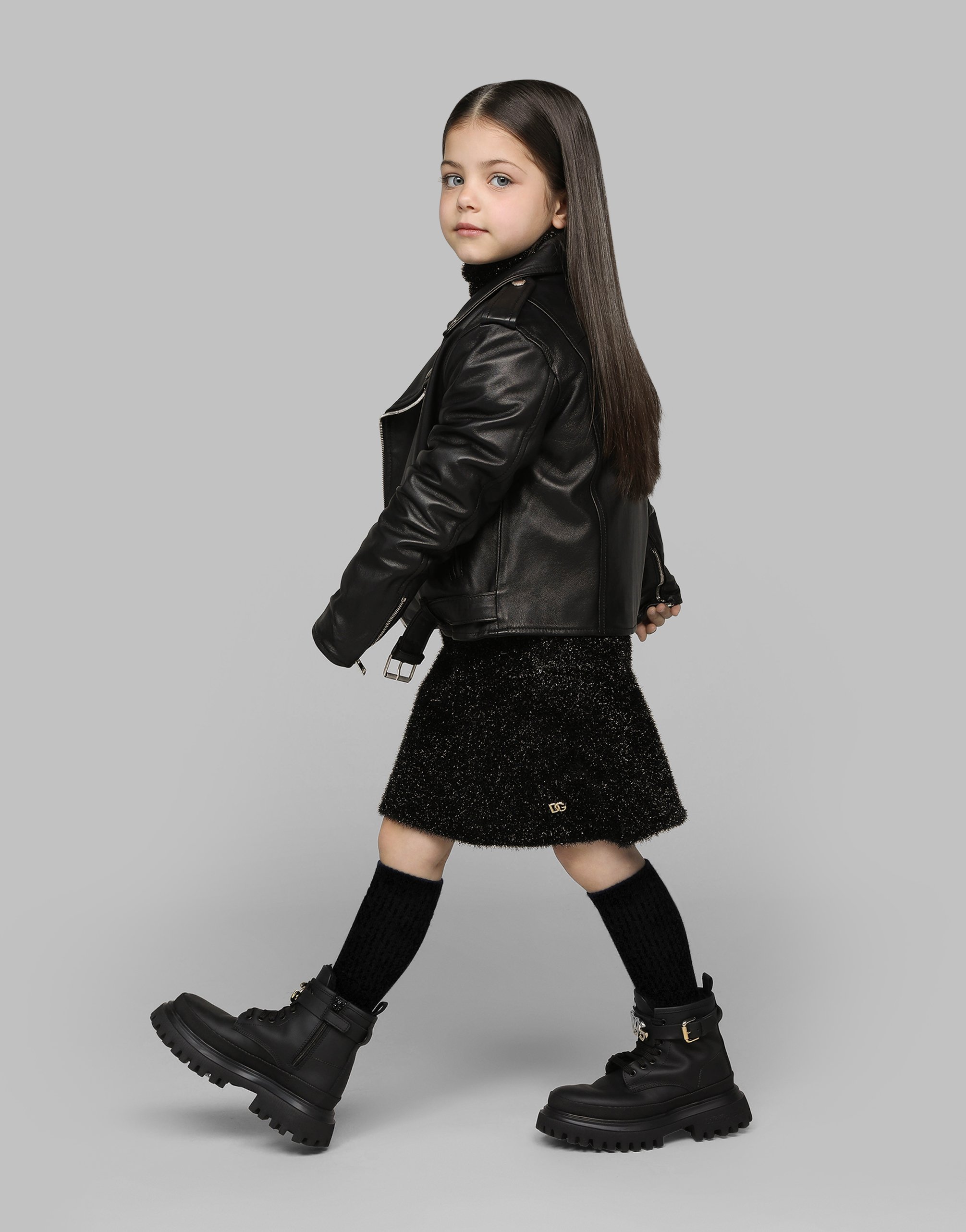 Leather biker jacket