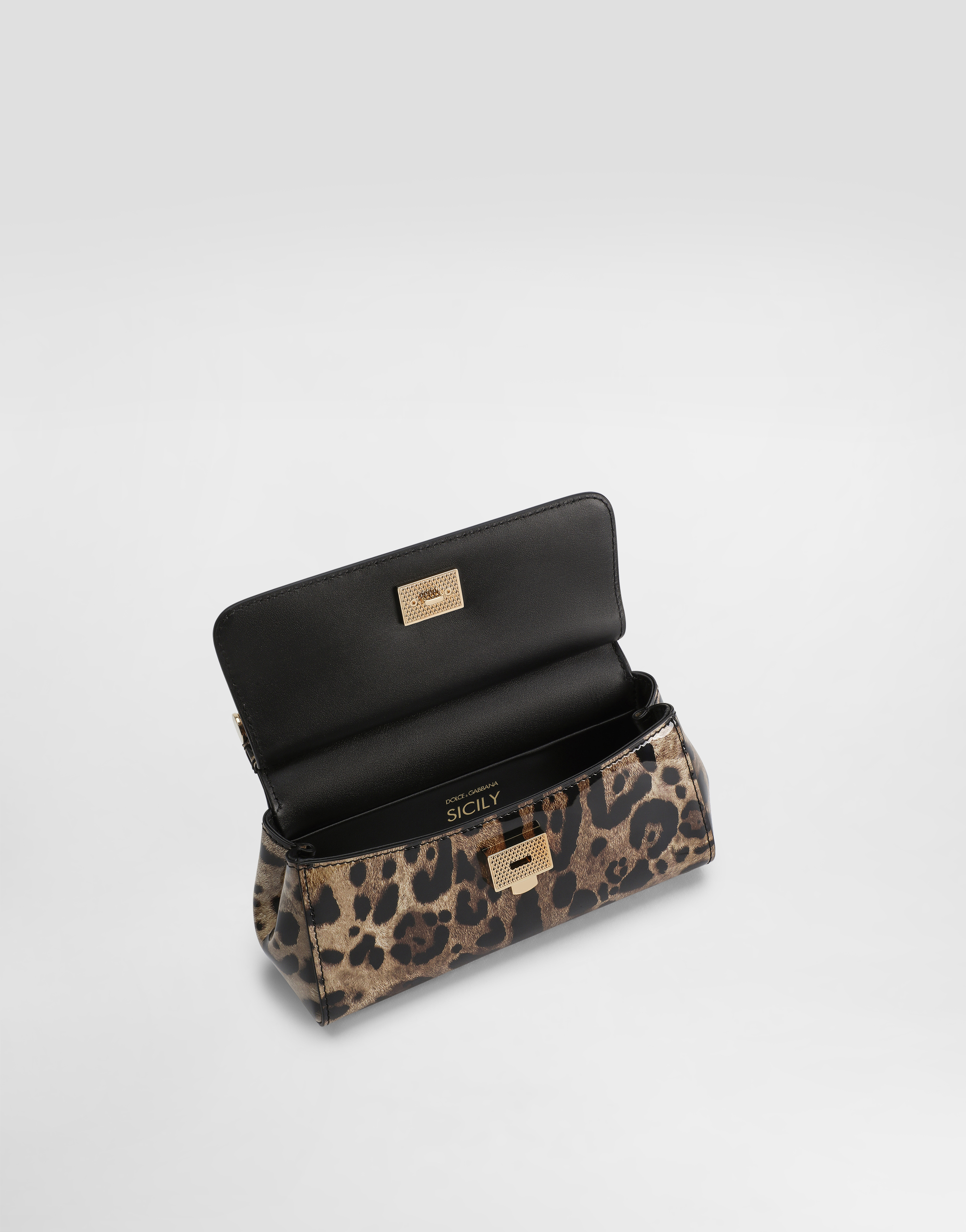 Dolce & Gabbana Small Sicily Handbag In Animal Print