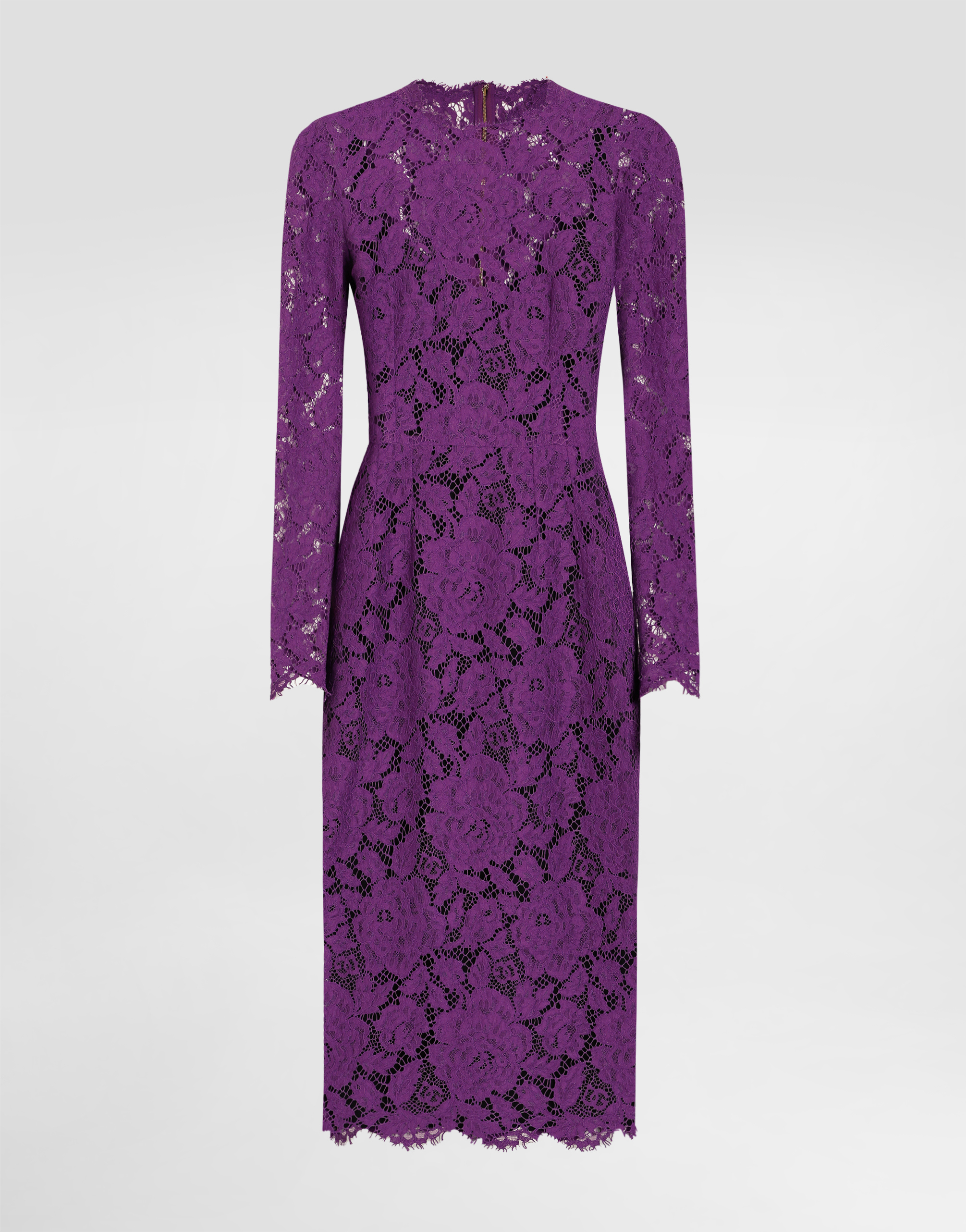 Cordonetto lace sheath dress in Purple for Women