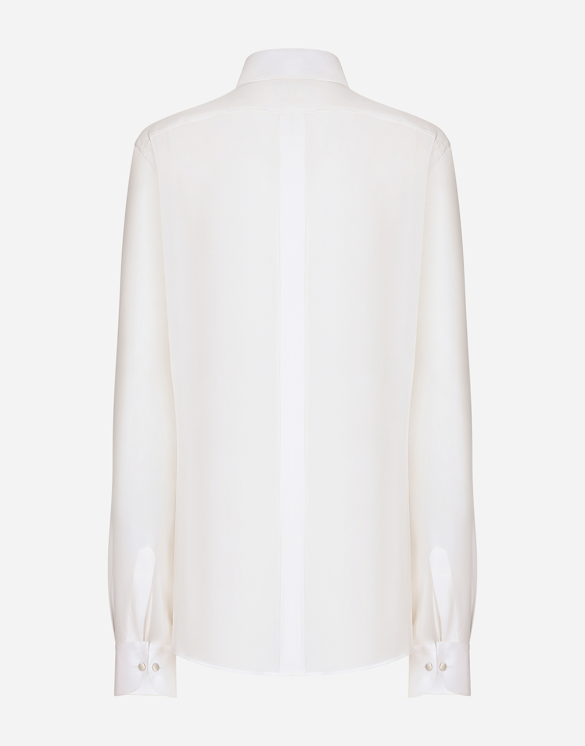 Dolce & Gabbana Silk Crepe De Chine Shirt In White