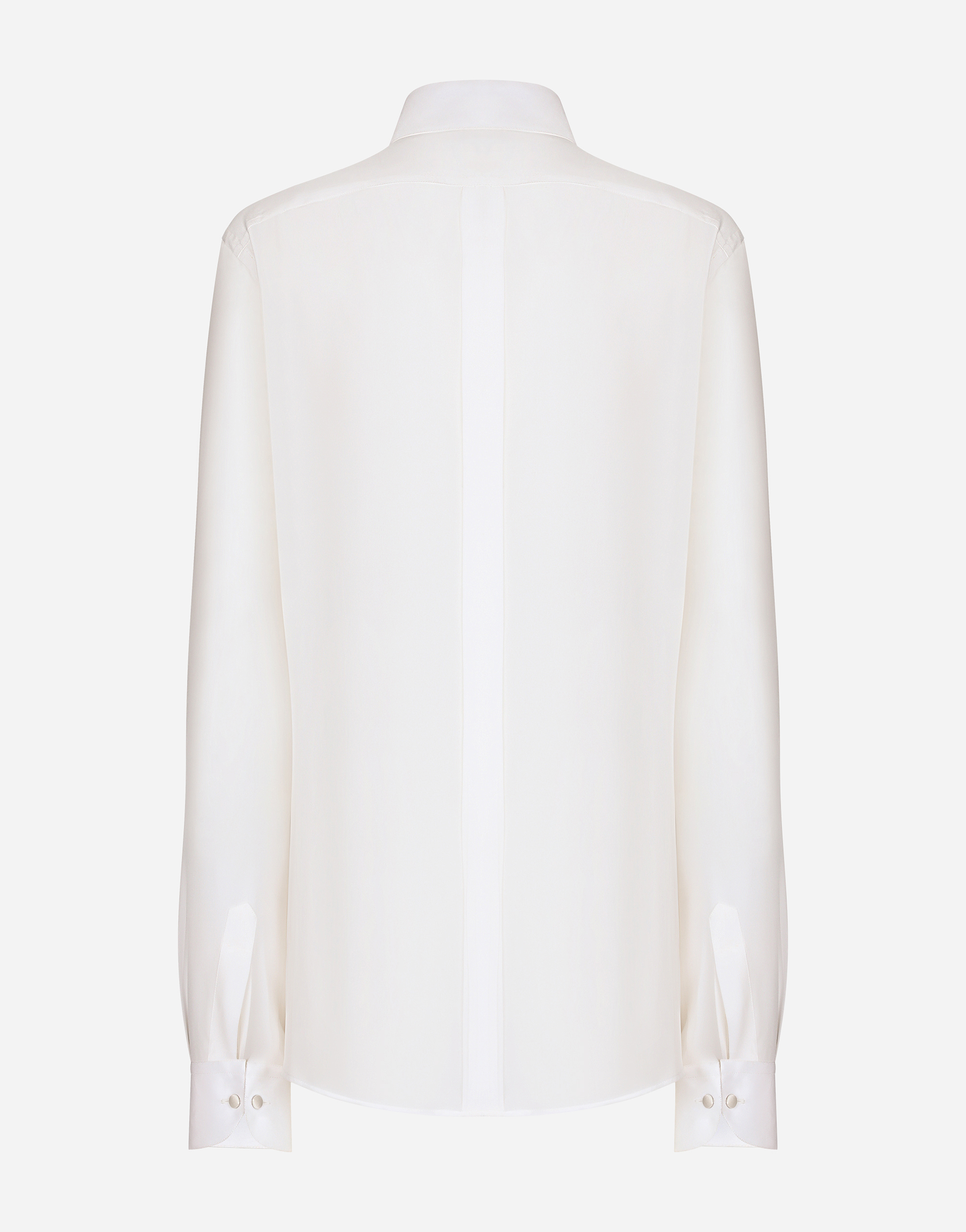 Shop Dolce & Gabbana Silk Crepe De Chine Shirt In White