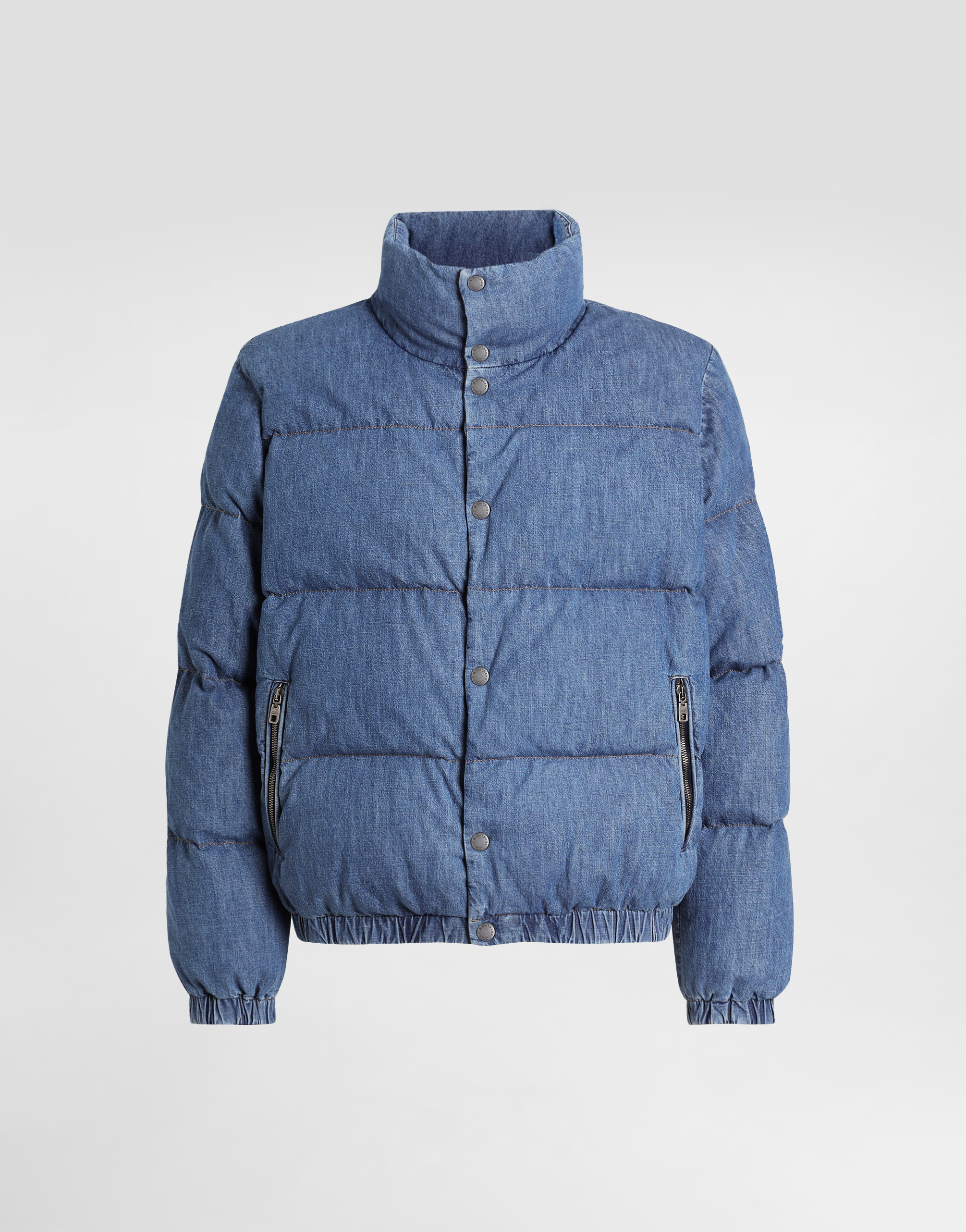 Cotton denim padded jacket