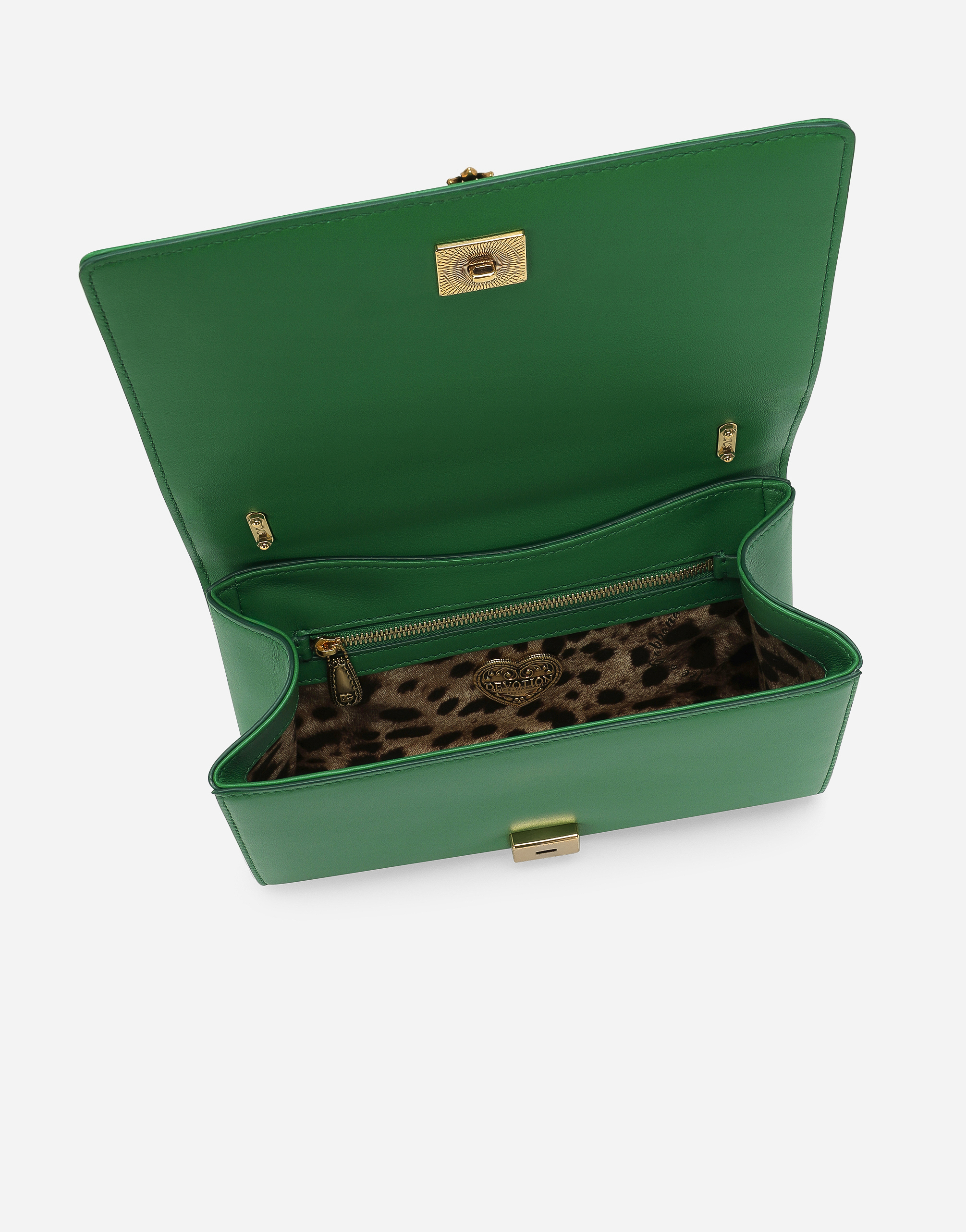 Shop Dolce & Gabbana Medium Devotion Shoulder Bag In Green