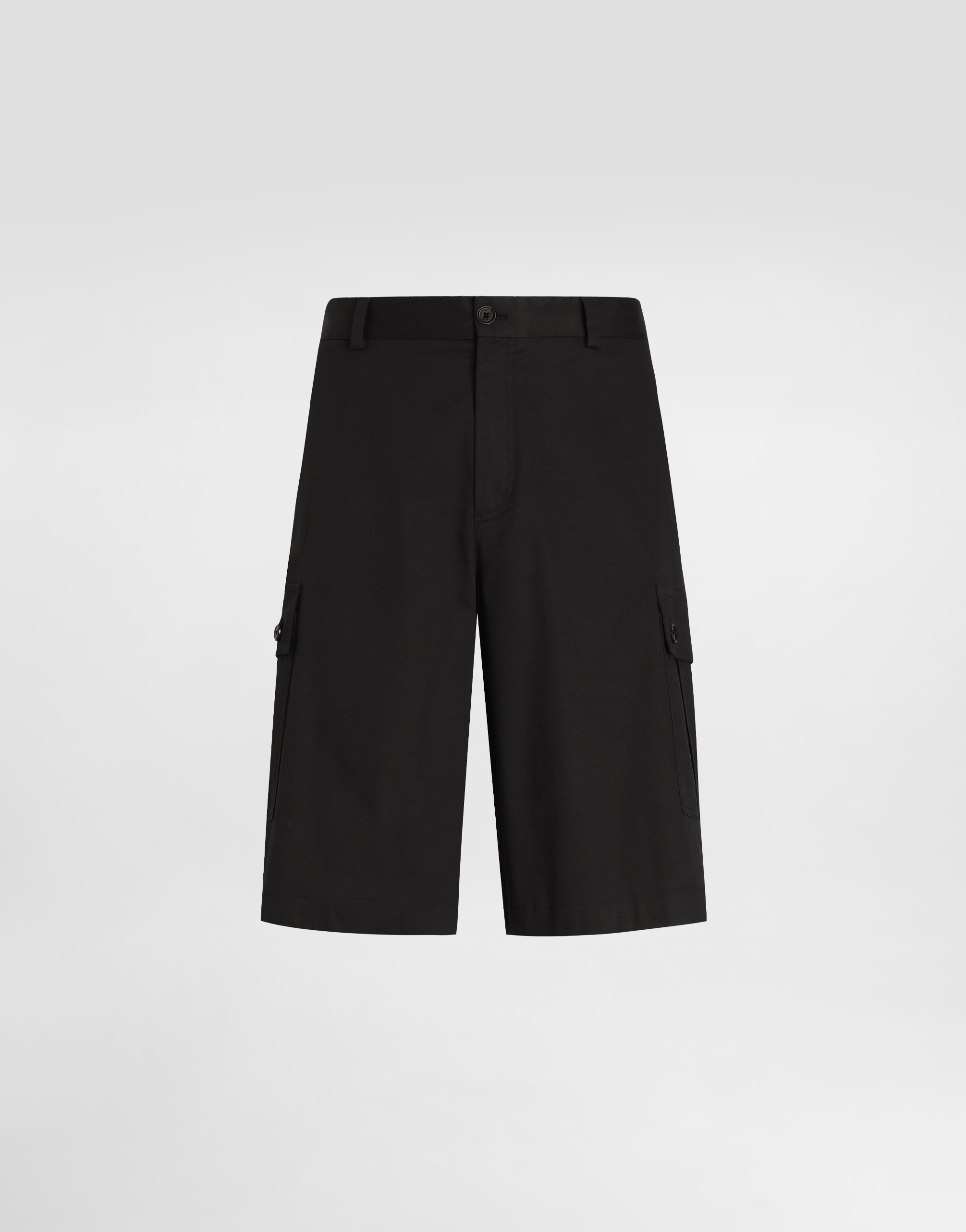 Dolce & Gabbana Cotton Cargo Shorts - Man Pants And Shorts Black