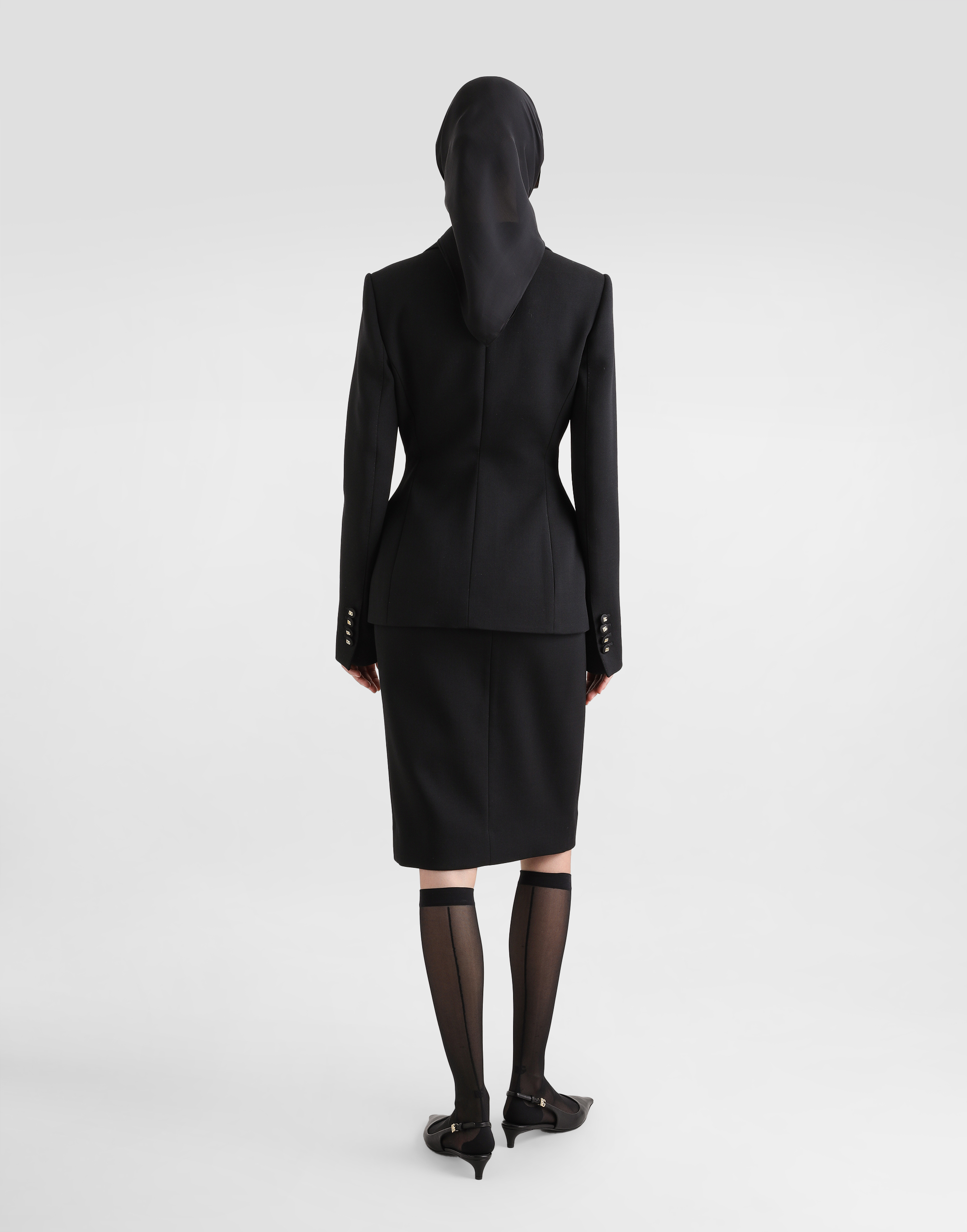 Dolce & Gabbana Dolce Single Breasted Wool Jacket In Black