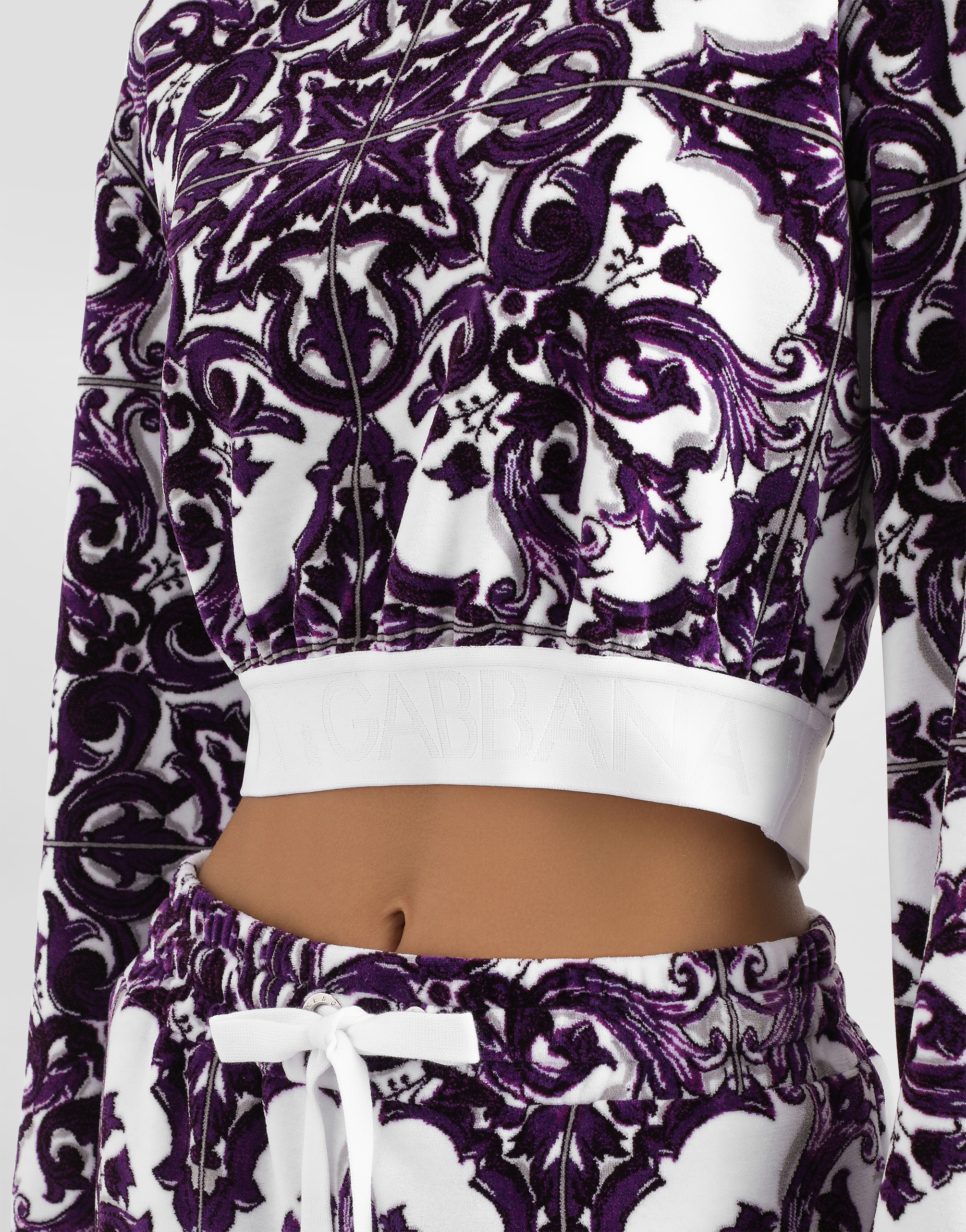 Jacquard chenille sweatshirt
