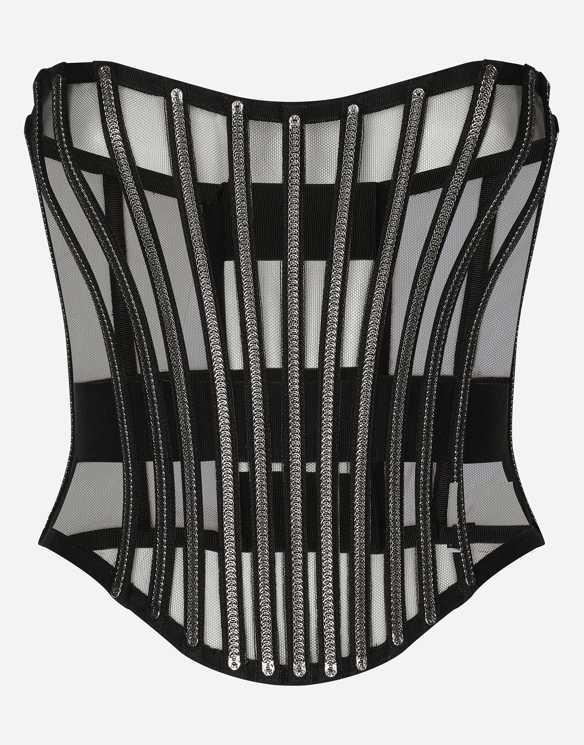 KIM DOLCE&GABBANA Tulle corset belt with boning