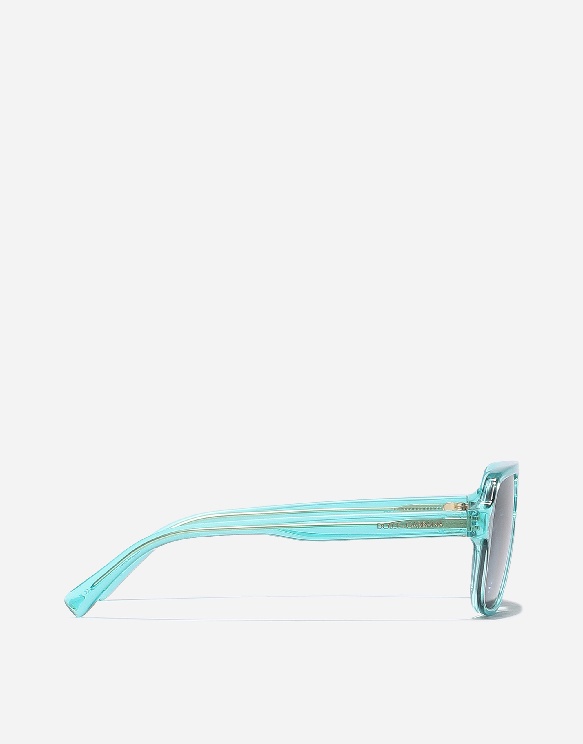 Shop Dolce & Gabbana Mini Me Sunglasses In Transparent Blue
