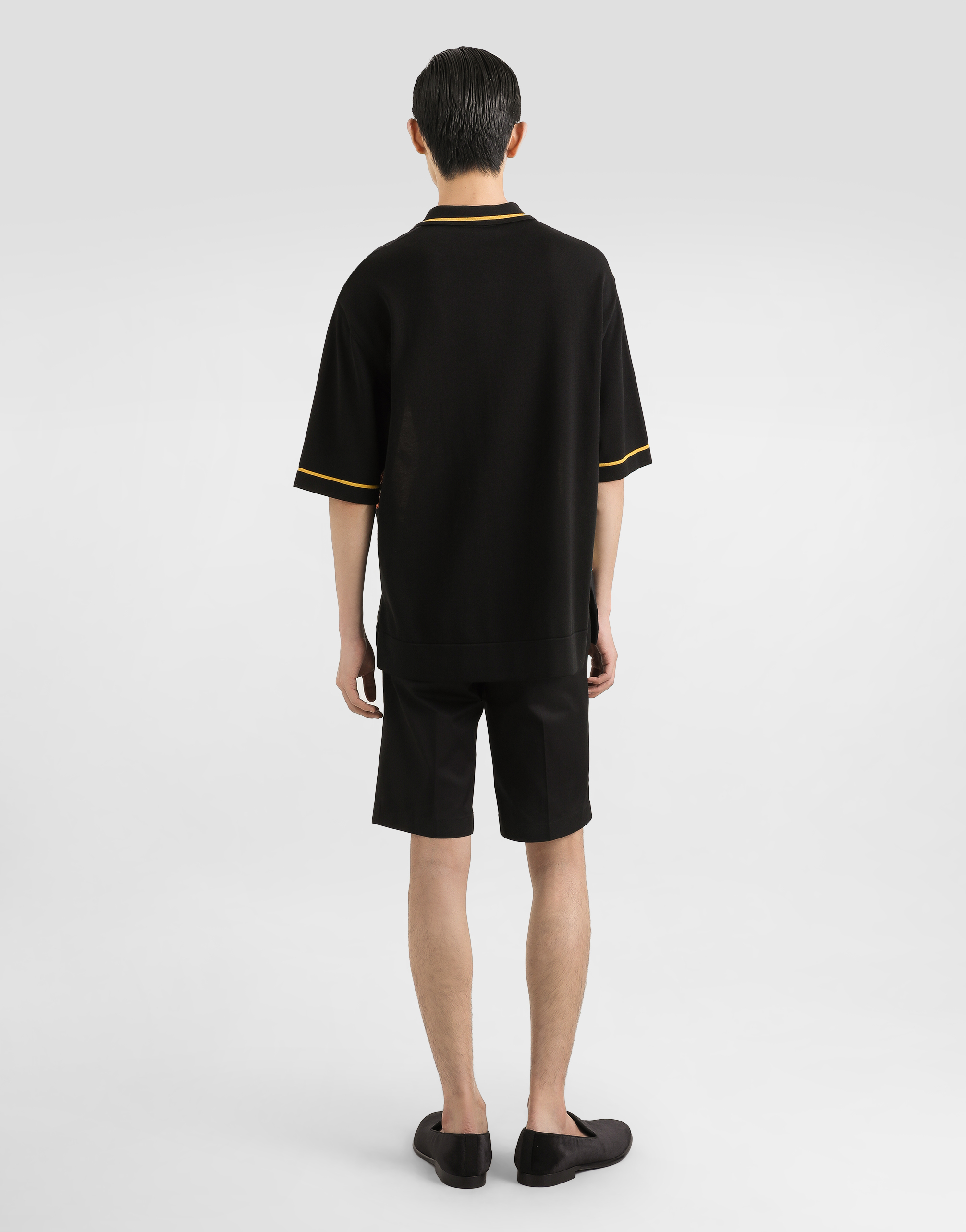 Dolce & Gabbana Silk And Cotton Shirt With Perfume Print In Print