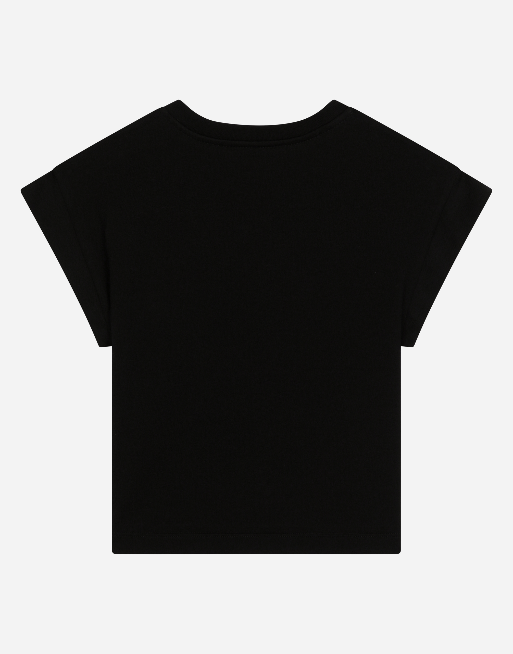 Shop Dolce & Gabbana Jersey T-shirt With Dg Maxi-logo In Black
