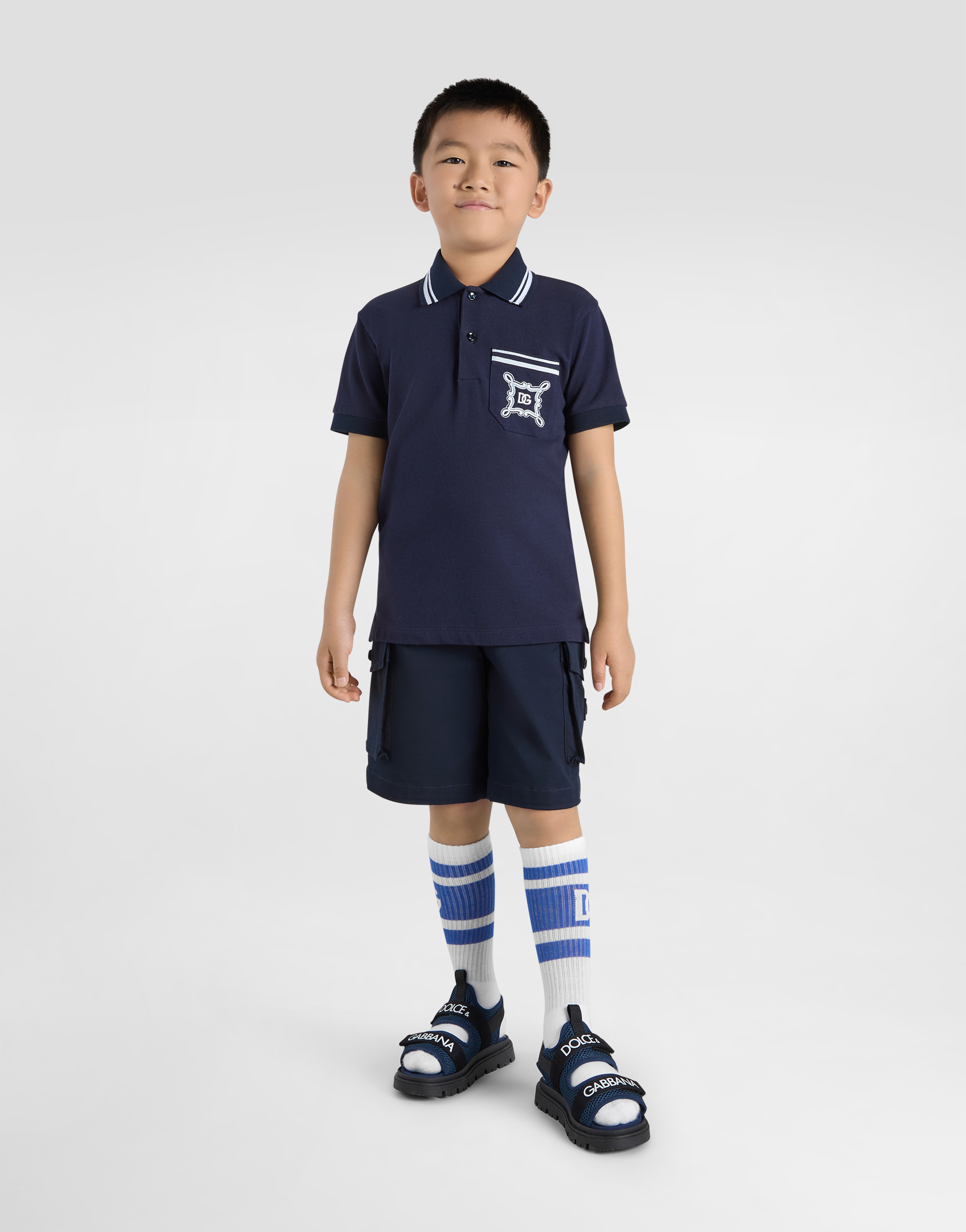 Piqué polo-shirt with DG logo