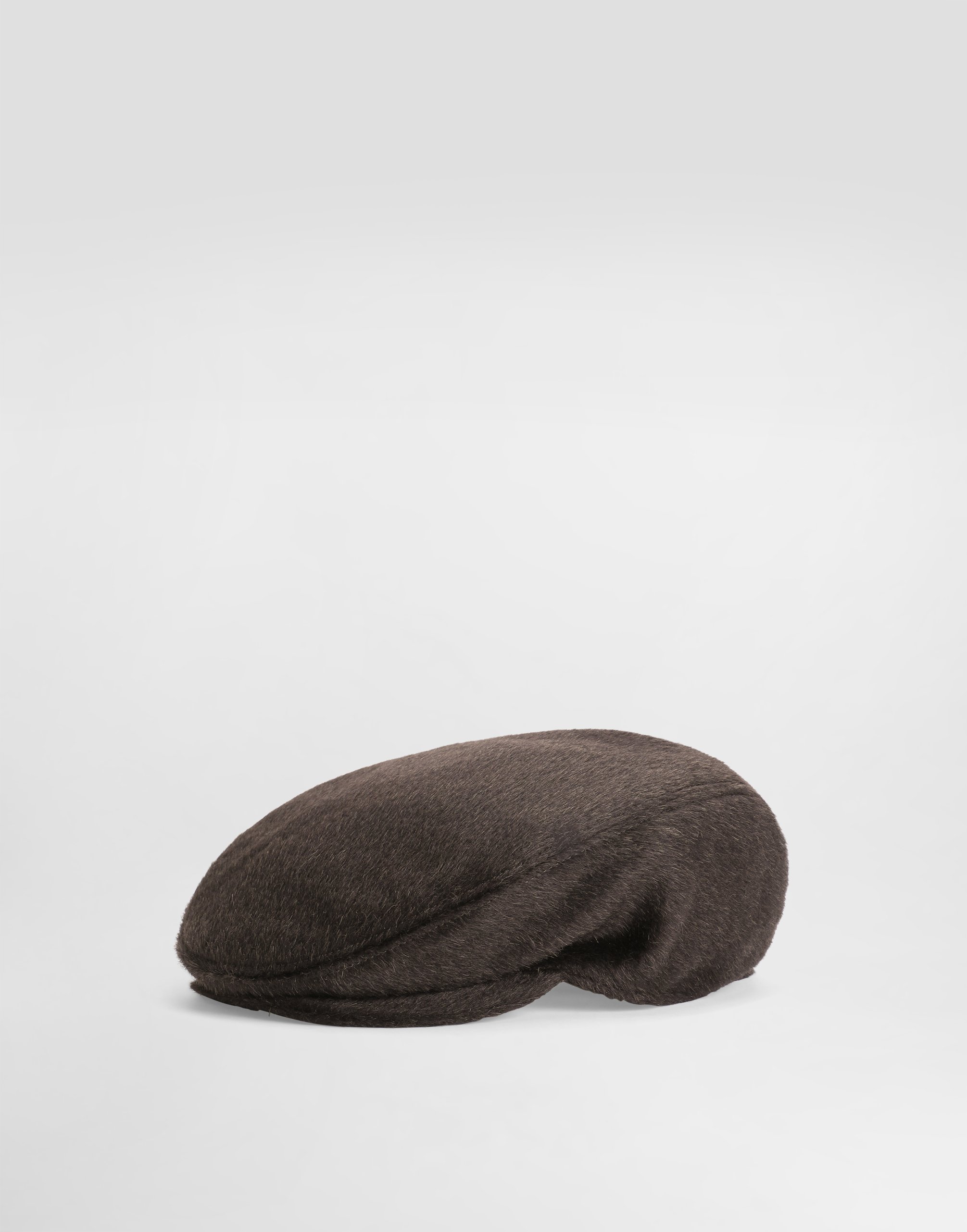 Dolce & Gabbana Wool And Llama Flat Cap In Brown