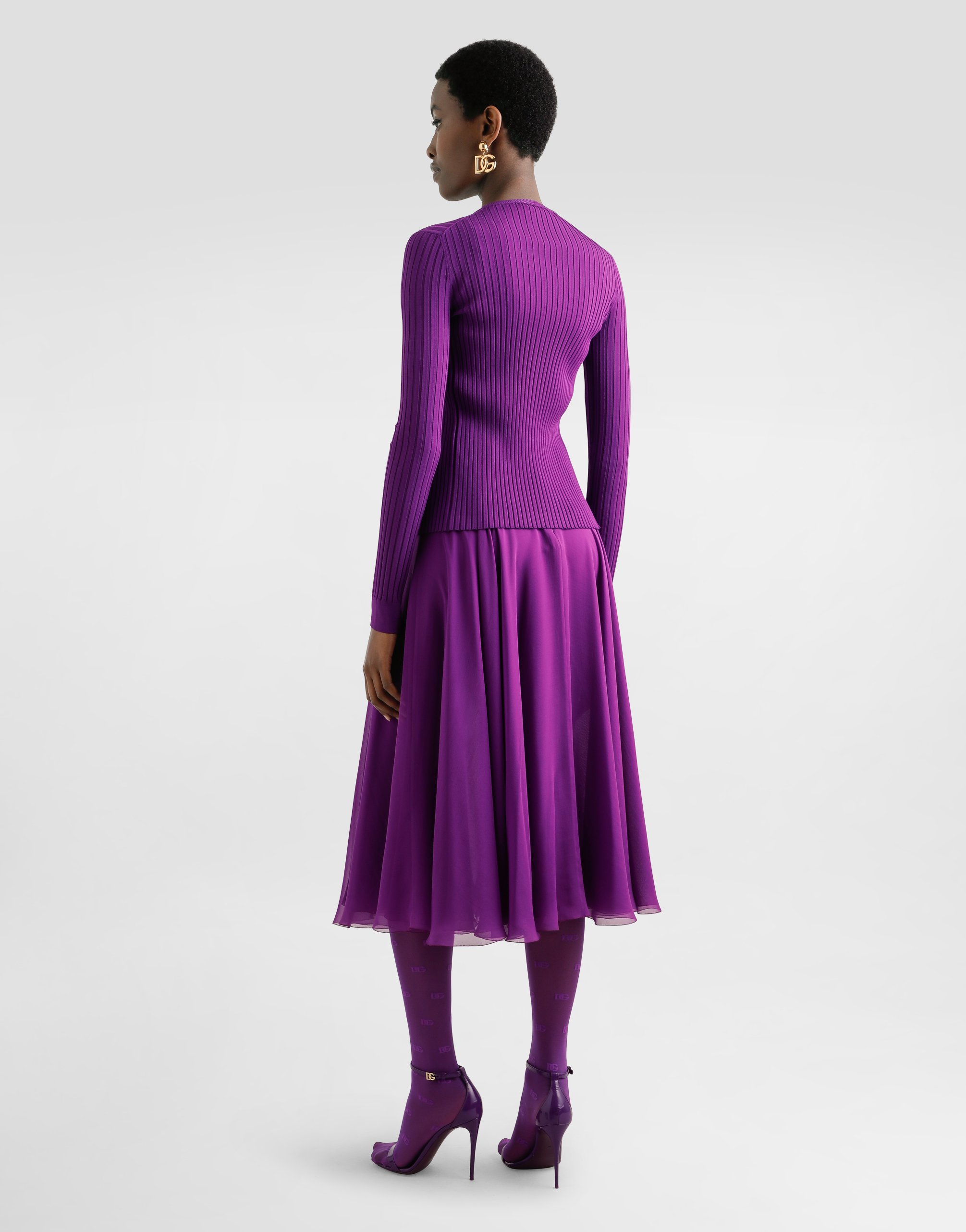 Dolce & Gabbana Viscose Tank Top In Purple
