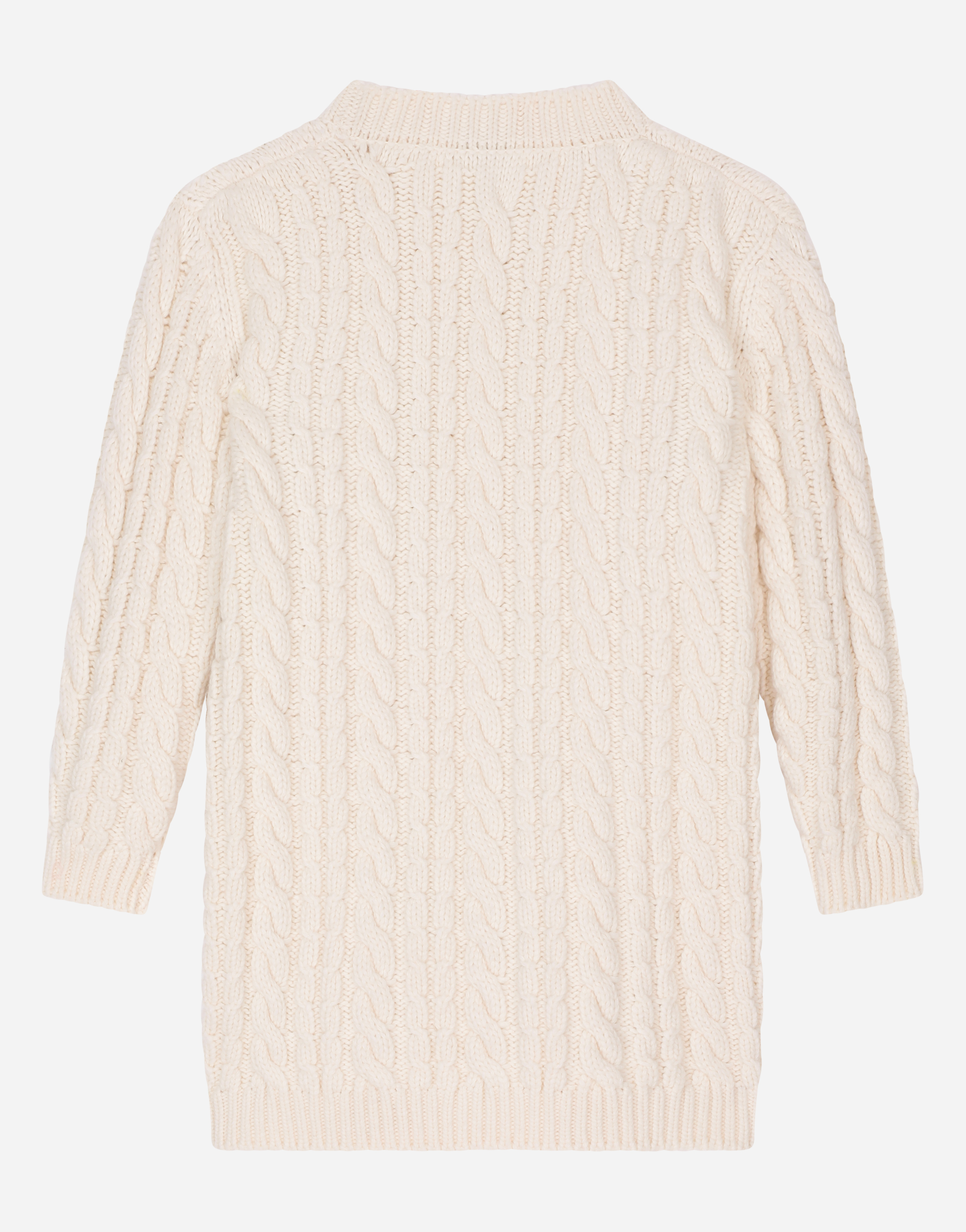 Dolce & Gabbana Knit Dress With Floral Embroidery In ホワイト
