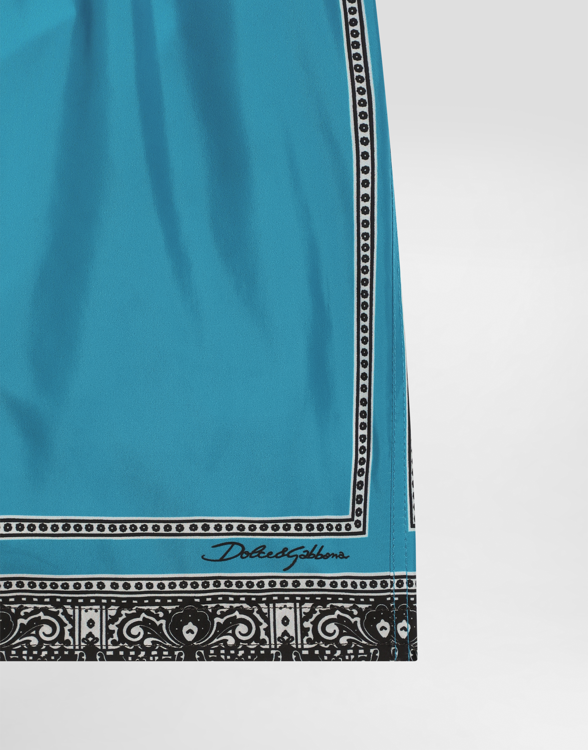 Dolce & Gabbana Fabric Swim Trunks With Bandanna Print In プリ