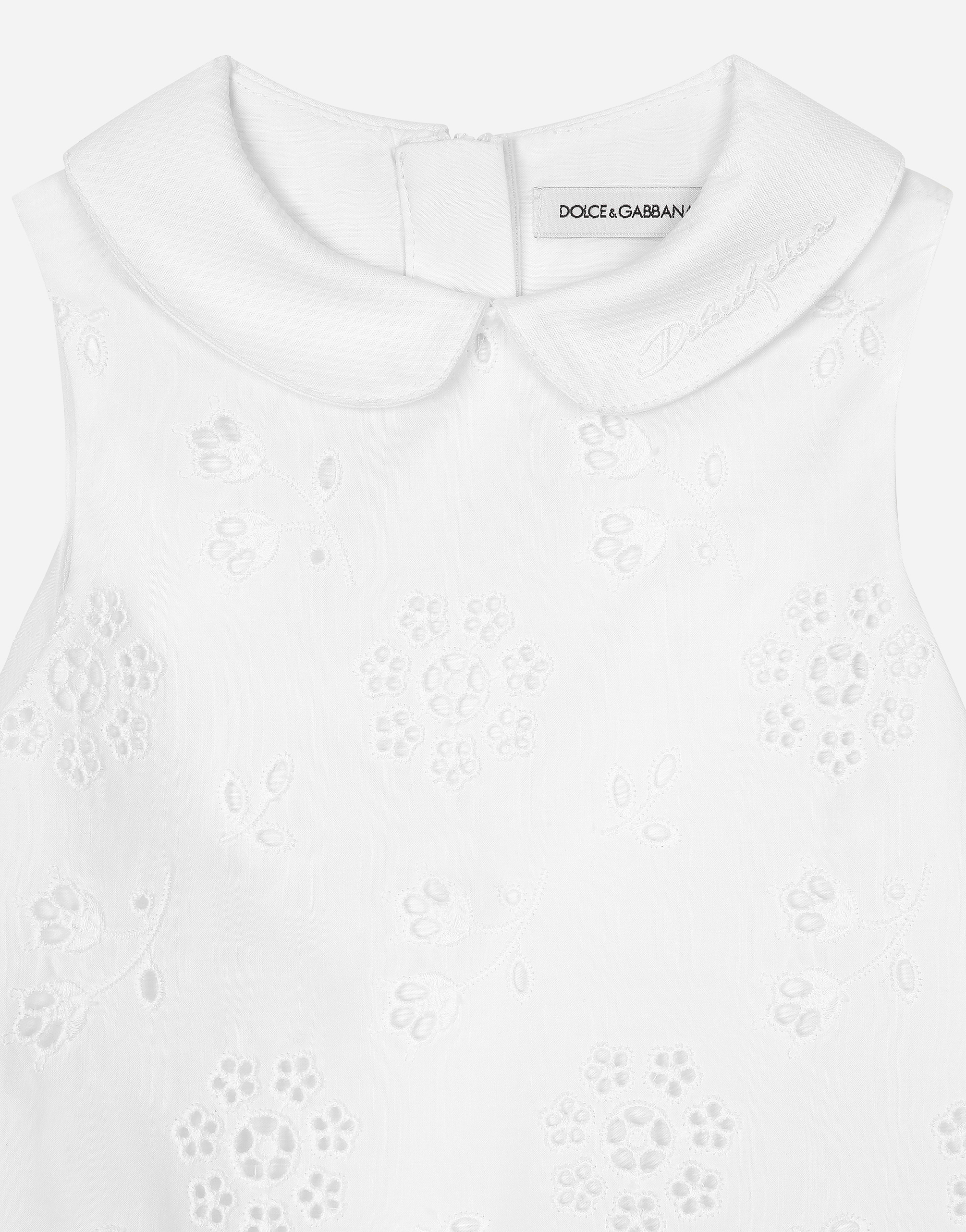Poplin and broderie anglaise dress