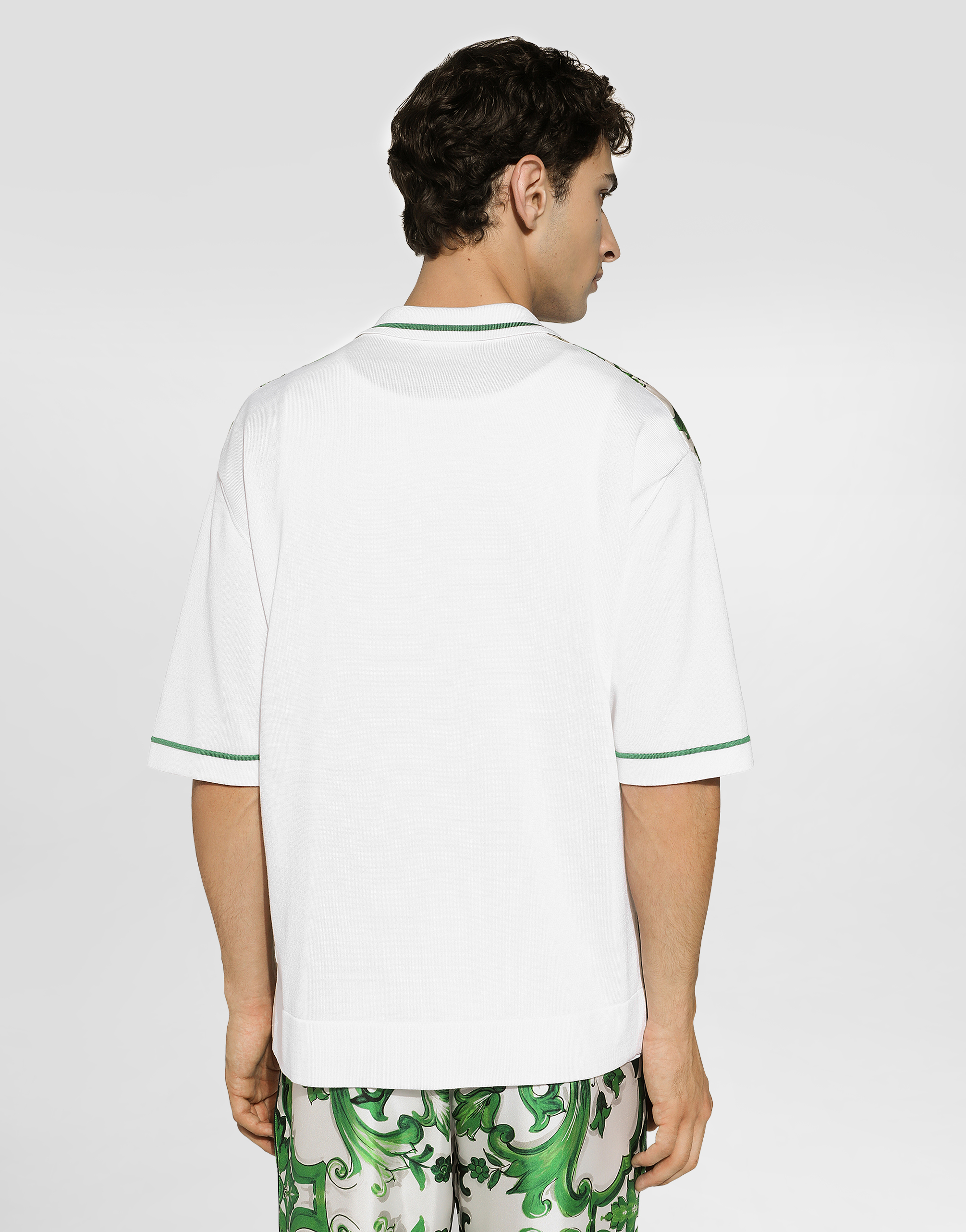 Dolce & Gabbana Majolica-print Short-sleeve Shirt In プリ