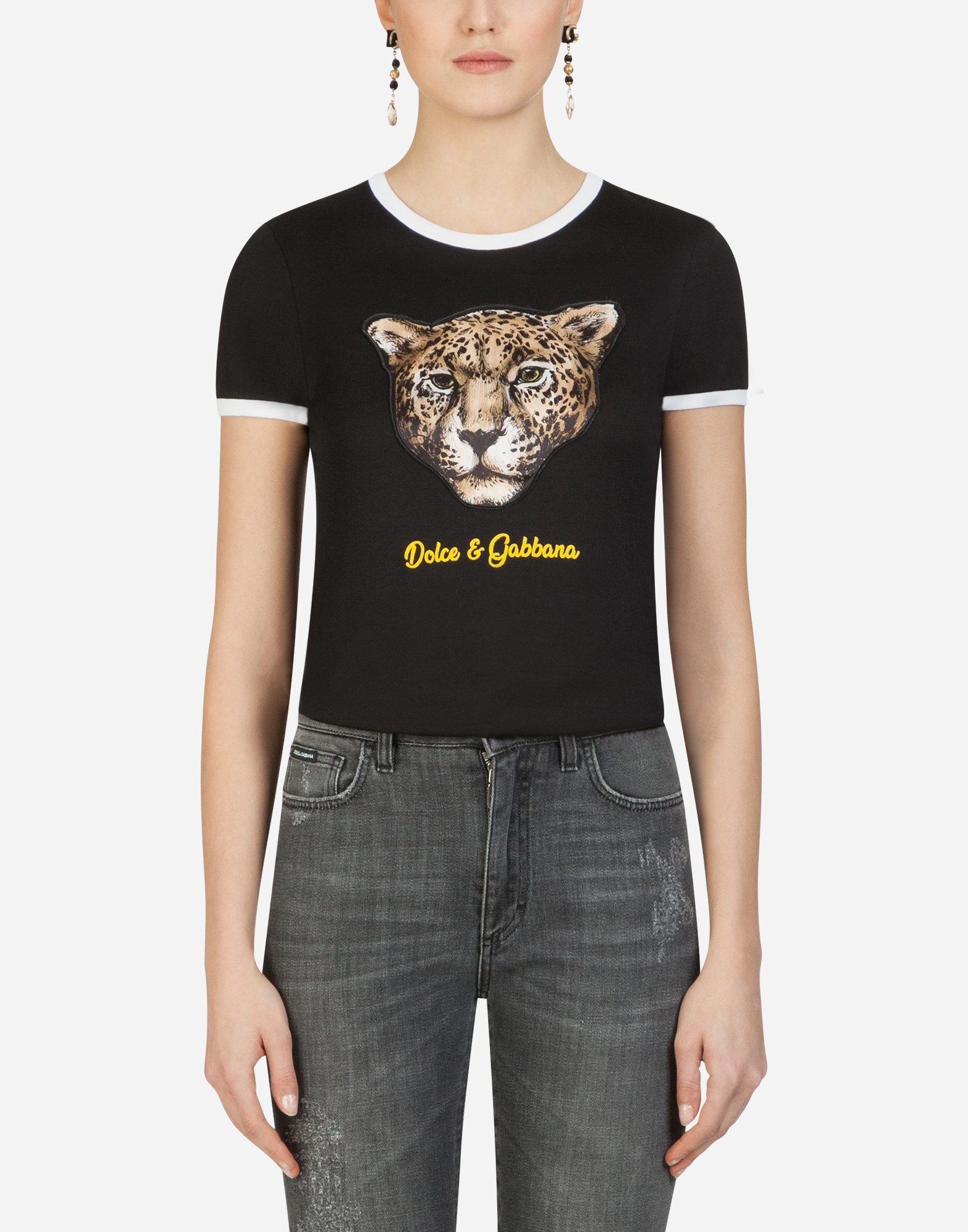 Tシャツ レオパードパッチ