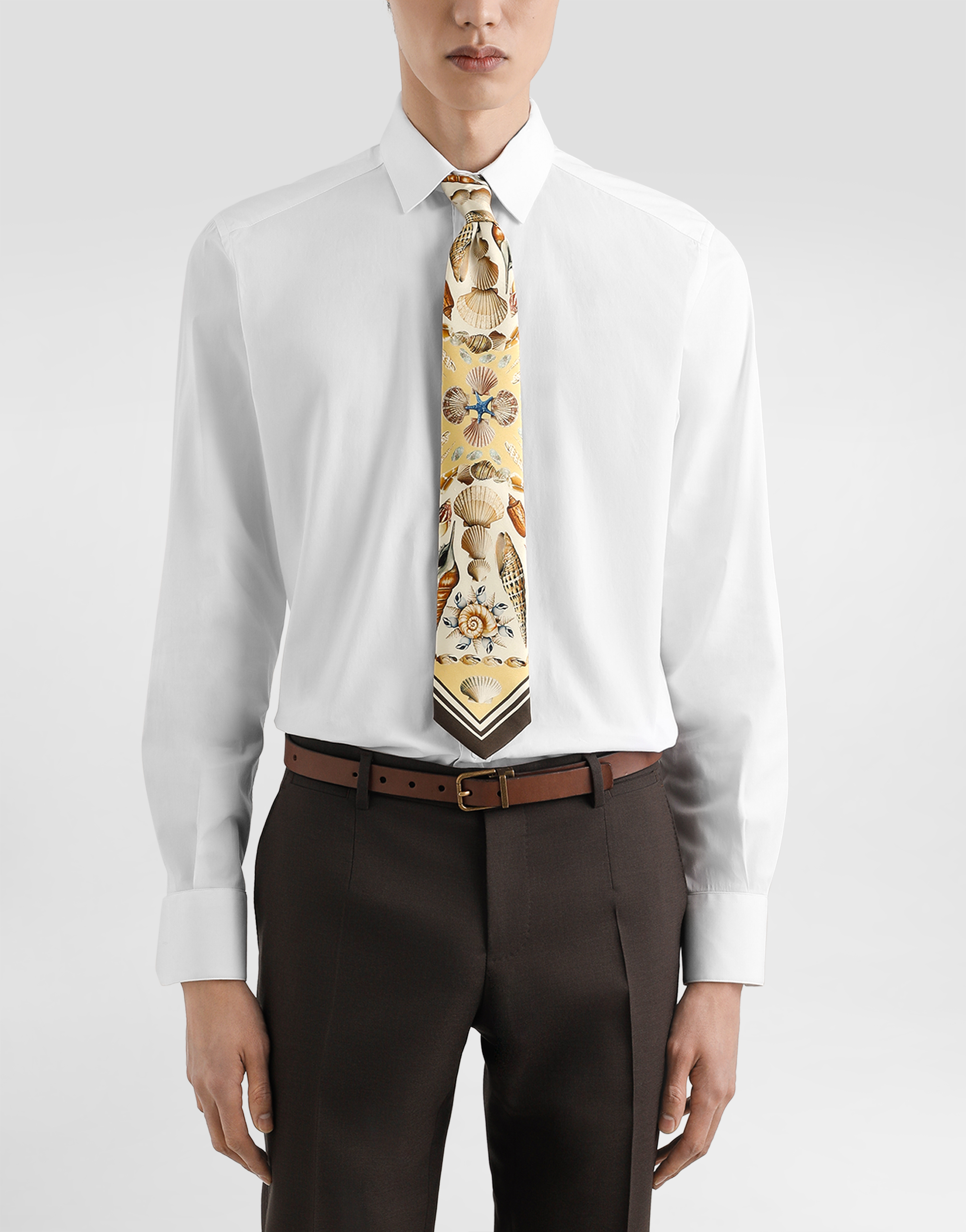 Dolce & Gabbana Shell-print Silk Tie