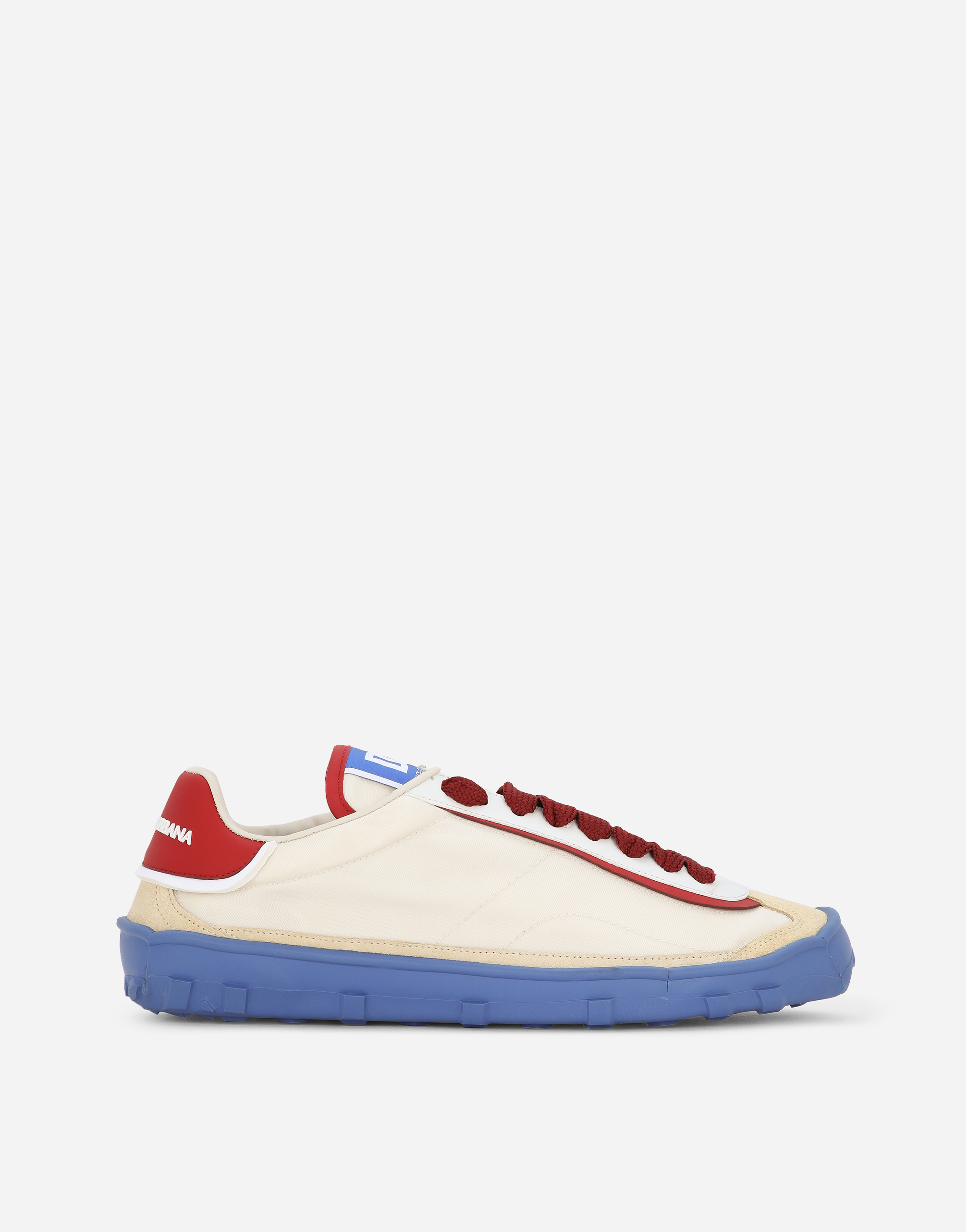 Dolce & Gabbana Male Mixed-Material Old Runner Sneakers - Man Sneakers White Size 42.5