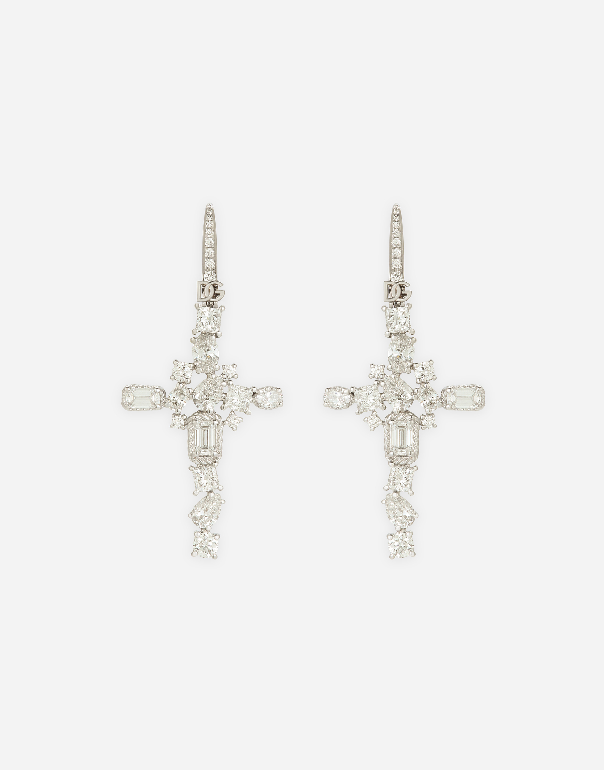 Dolce & Gabbana Easy Diamond Earrings In White Gold 18kt Diamonds In Metallic