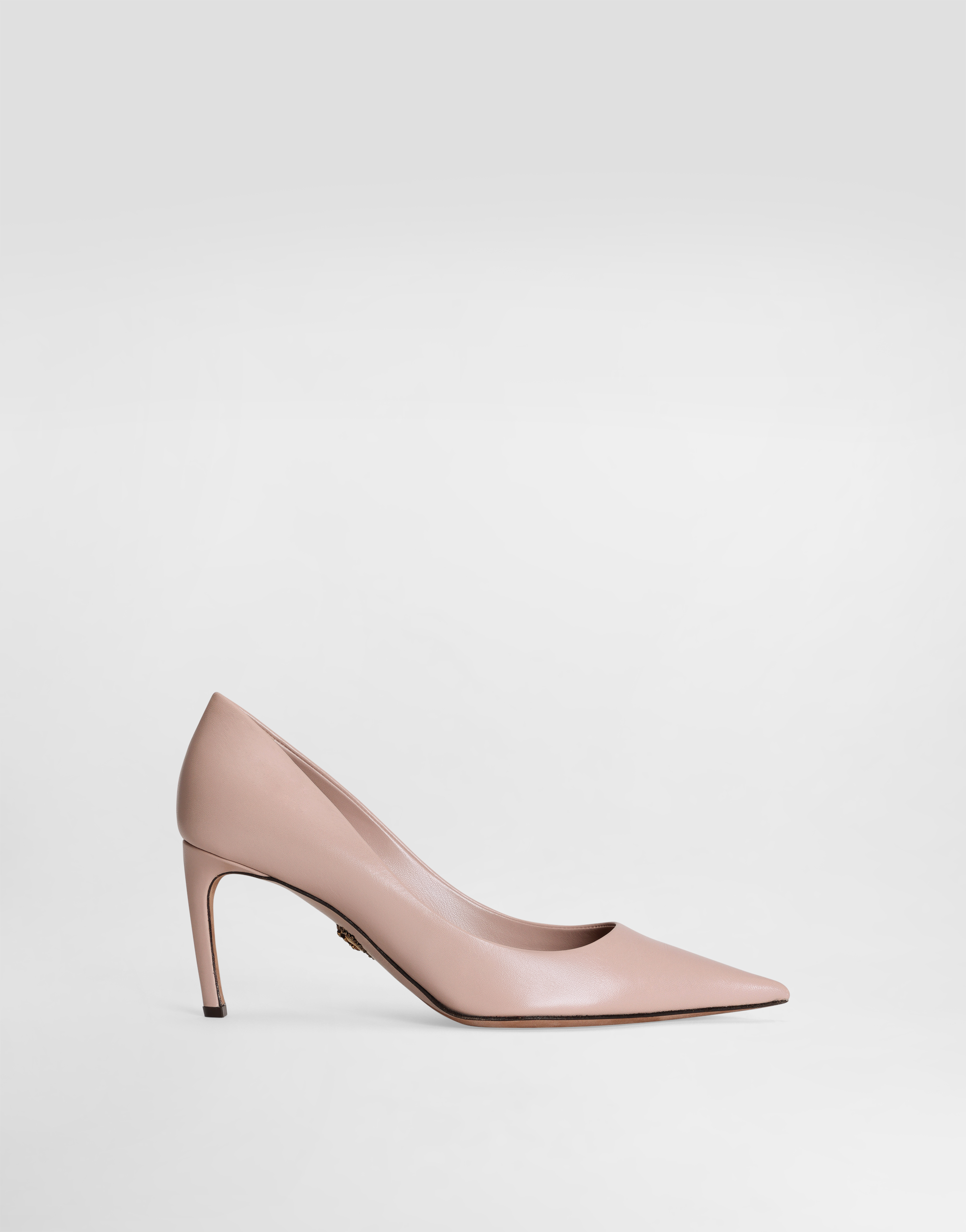 Dolce & Gabbana Polished Goatskin Pumps In Pale Pink