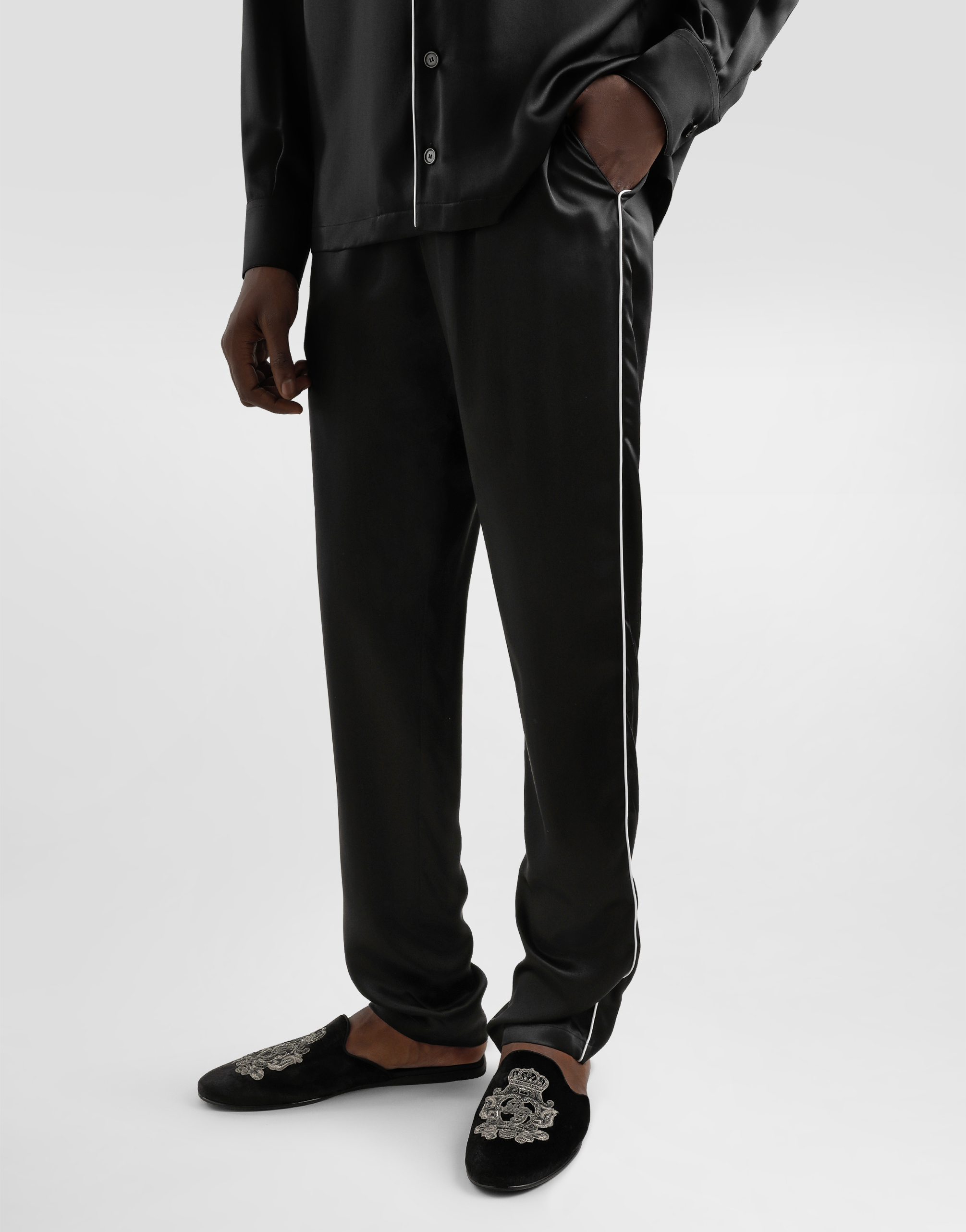 Dolce & Gabbana Elasticated-waist Trousers In Black