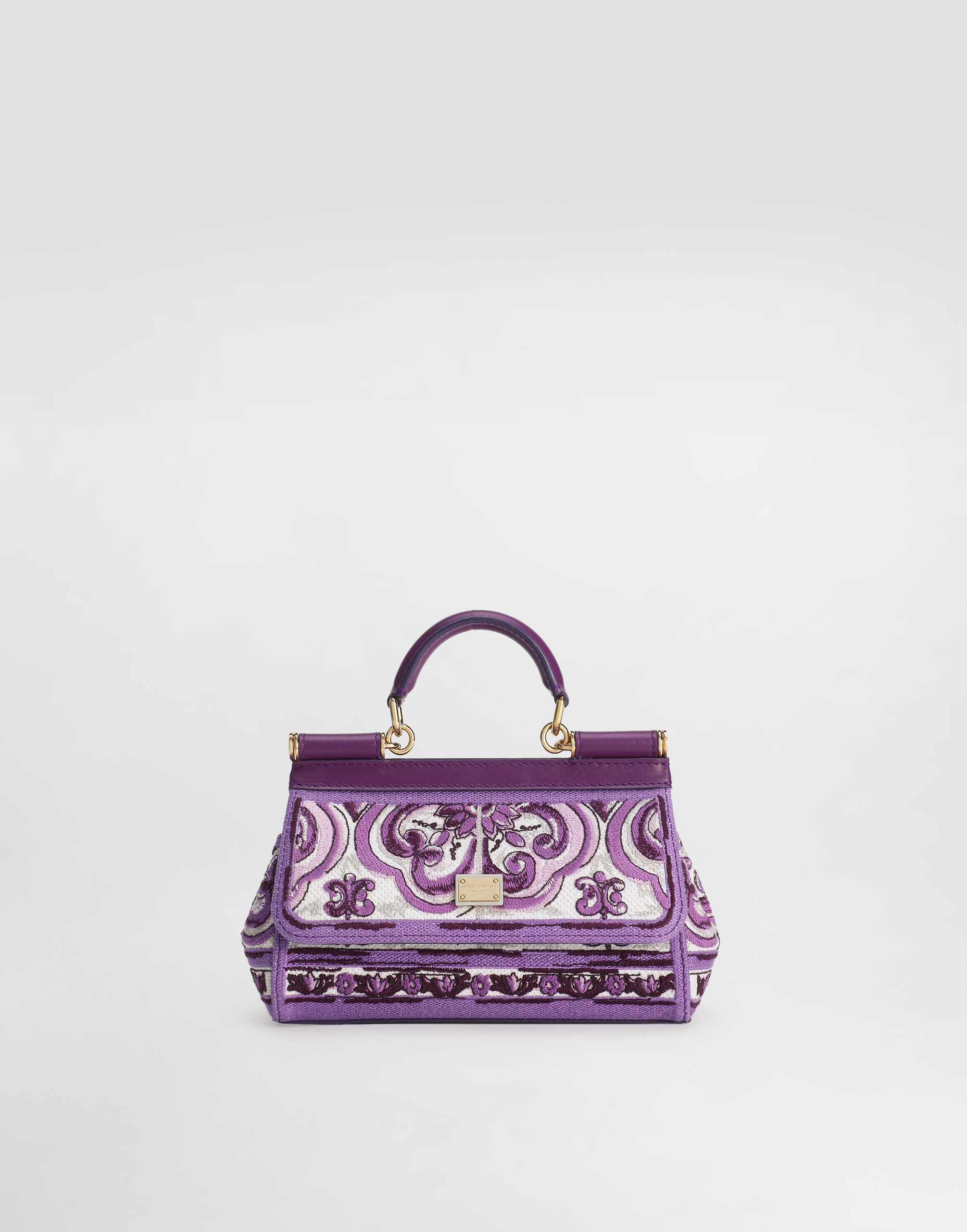 Dolce & Gabbana Small Sicily Handbag With Majolica Embroidery