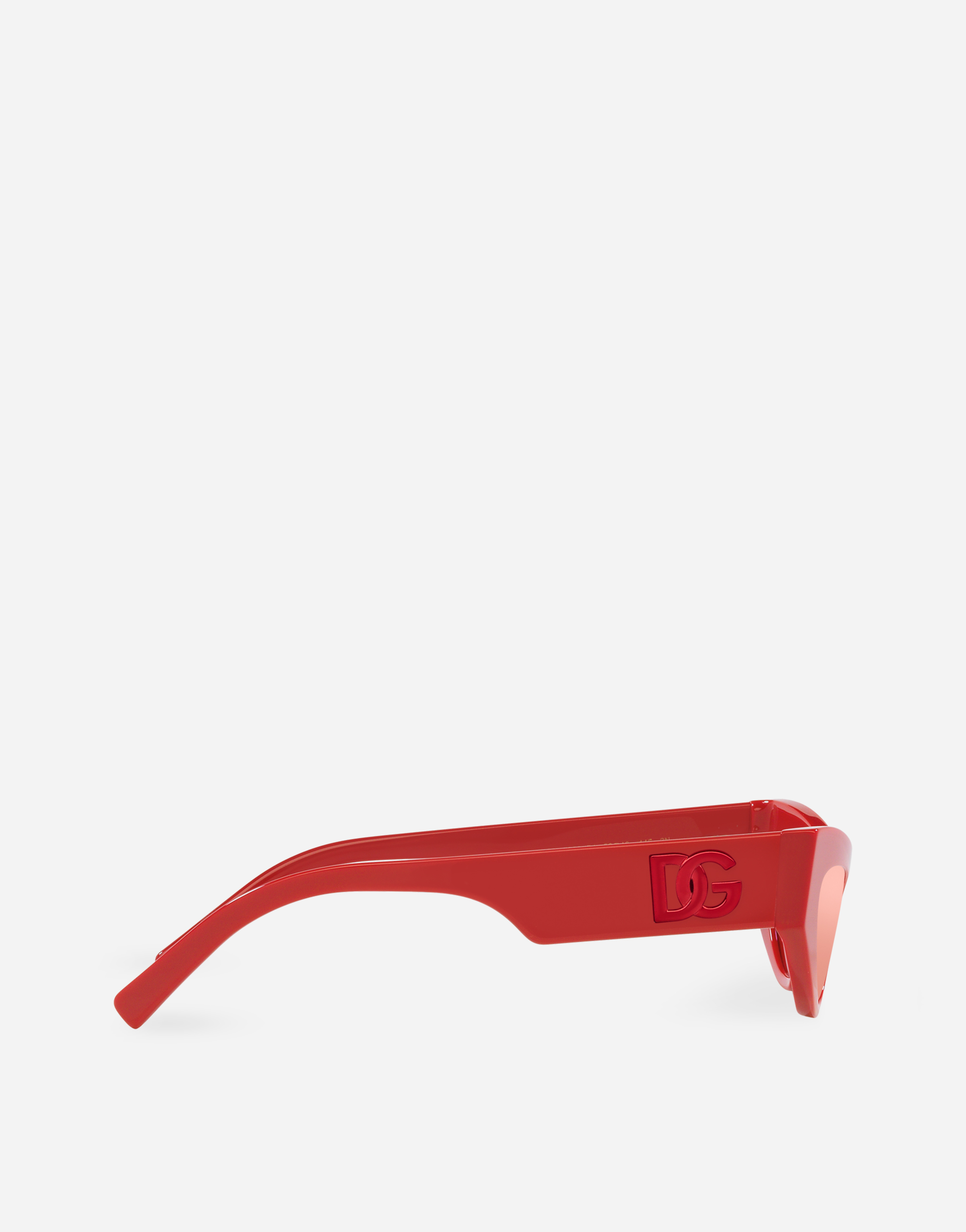 Shop Dolce & Gabbana Dg Logo Sunglasses In Red