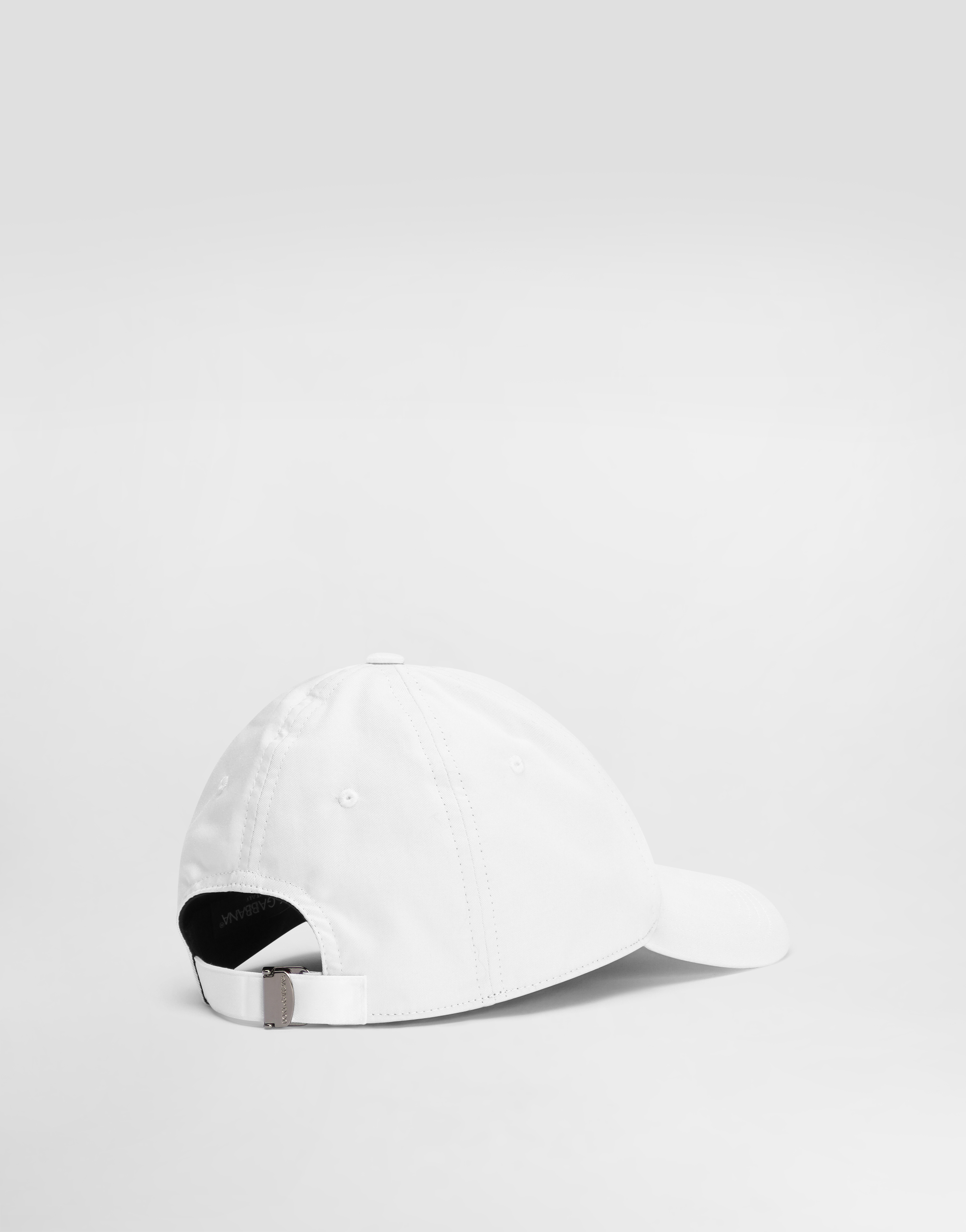 Shop Dolce & Gabbana Cotton Baseball Cap With Branded Tag In White