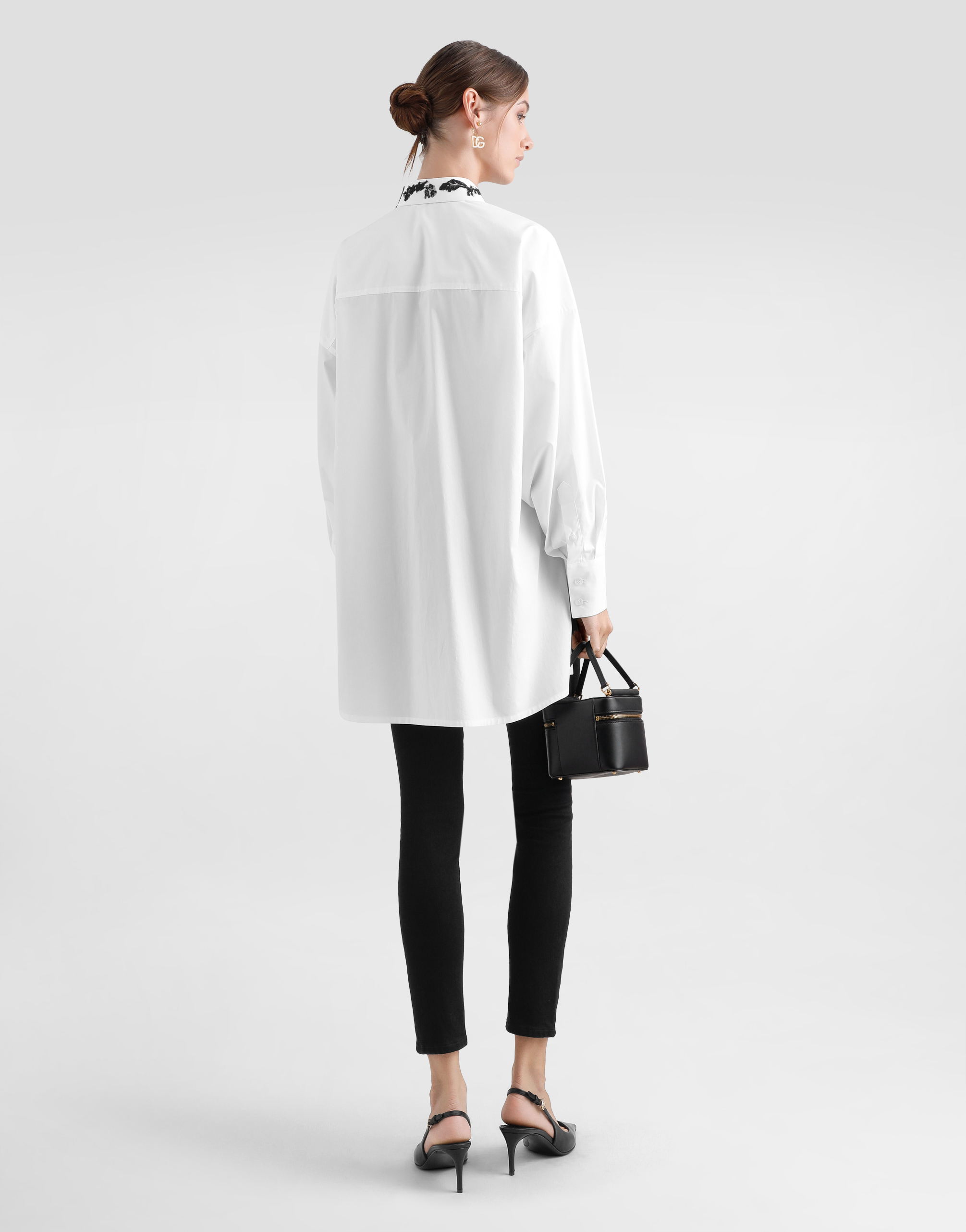 Dolce & Gabbana Dolce&gabbana Floral Lace High-low Button-up Shirt In White