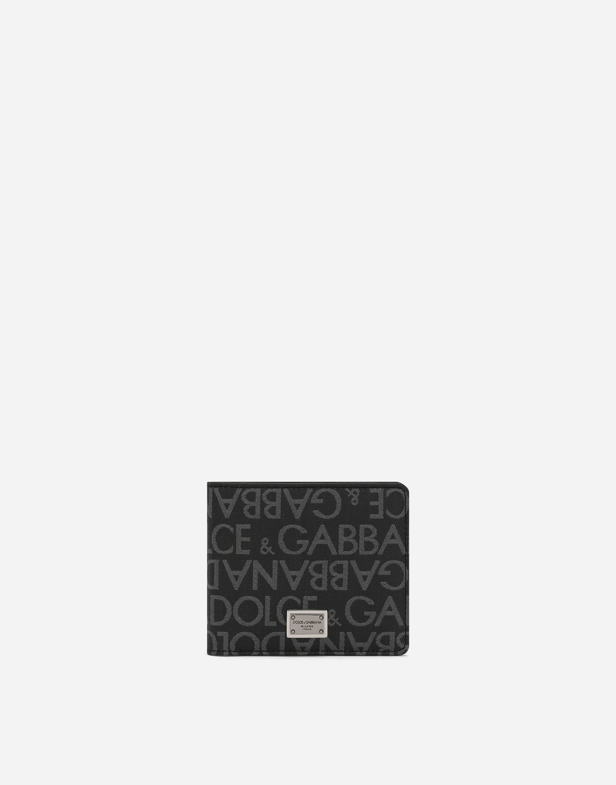Dolce & Gabbana Coated Jacquard Bifold Wallet - Man Wallets And Small Leather Goods Multi-colored Fabric Onesize