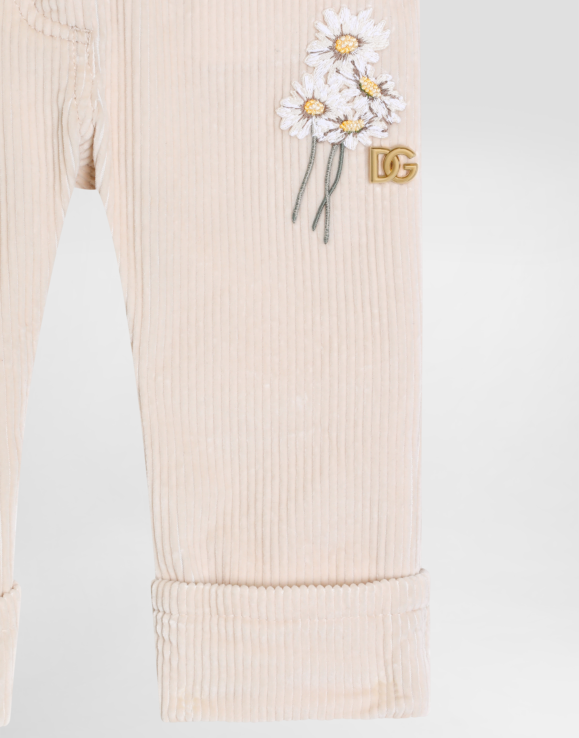 5-pocket striped cotton trousers