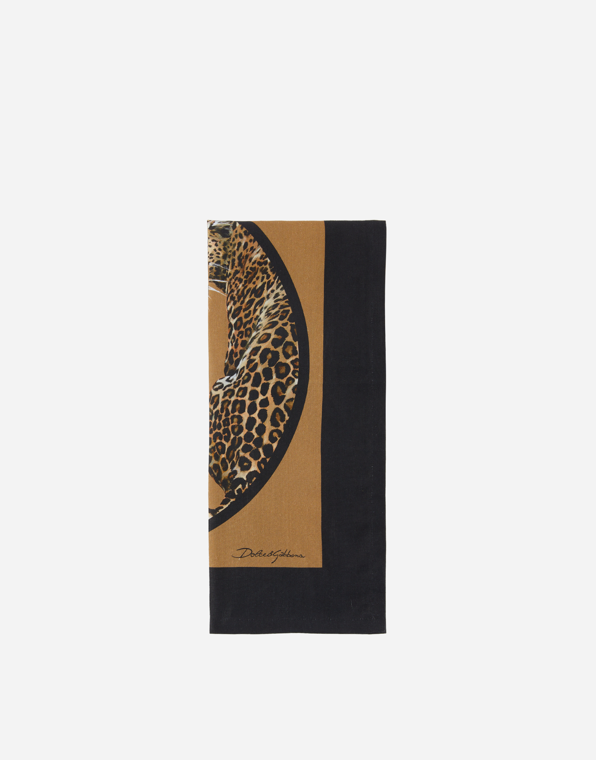 Dolce & Gabbana Set Of 2 Linen Napkins In Multicolor