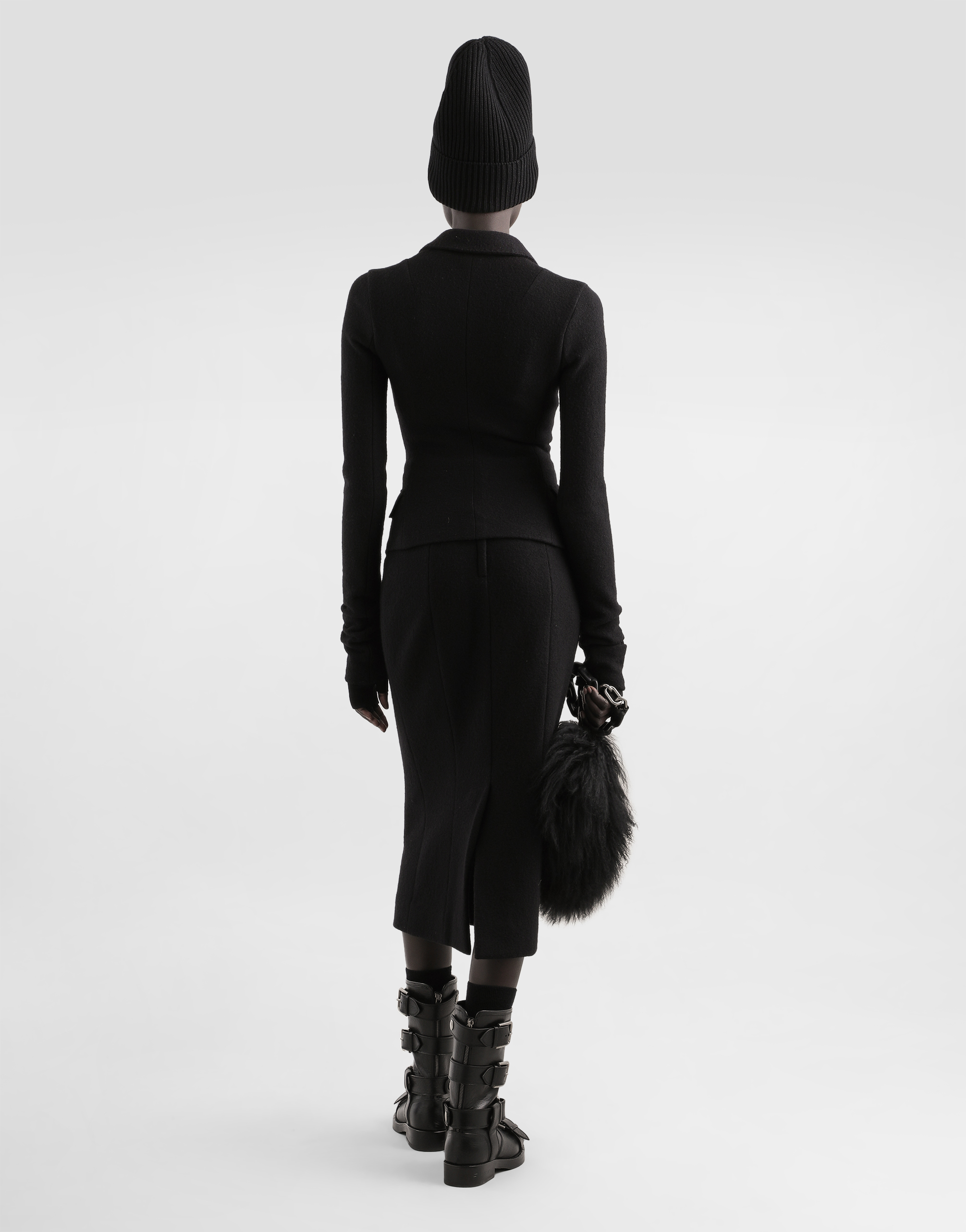 Dolce & Gabbana Single-breastedwool Cloth Jacket In Black