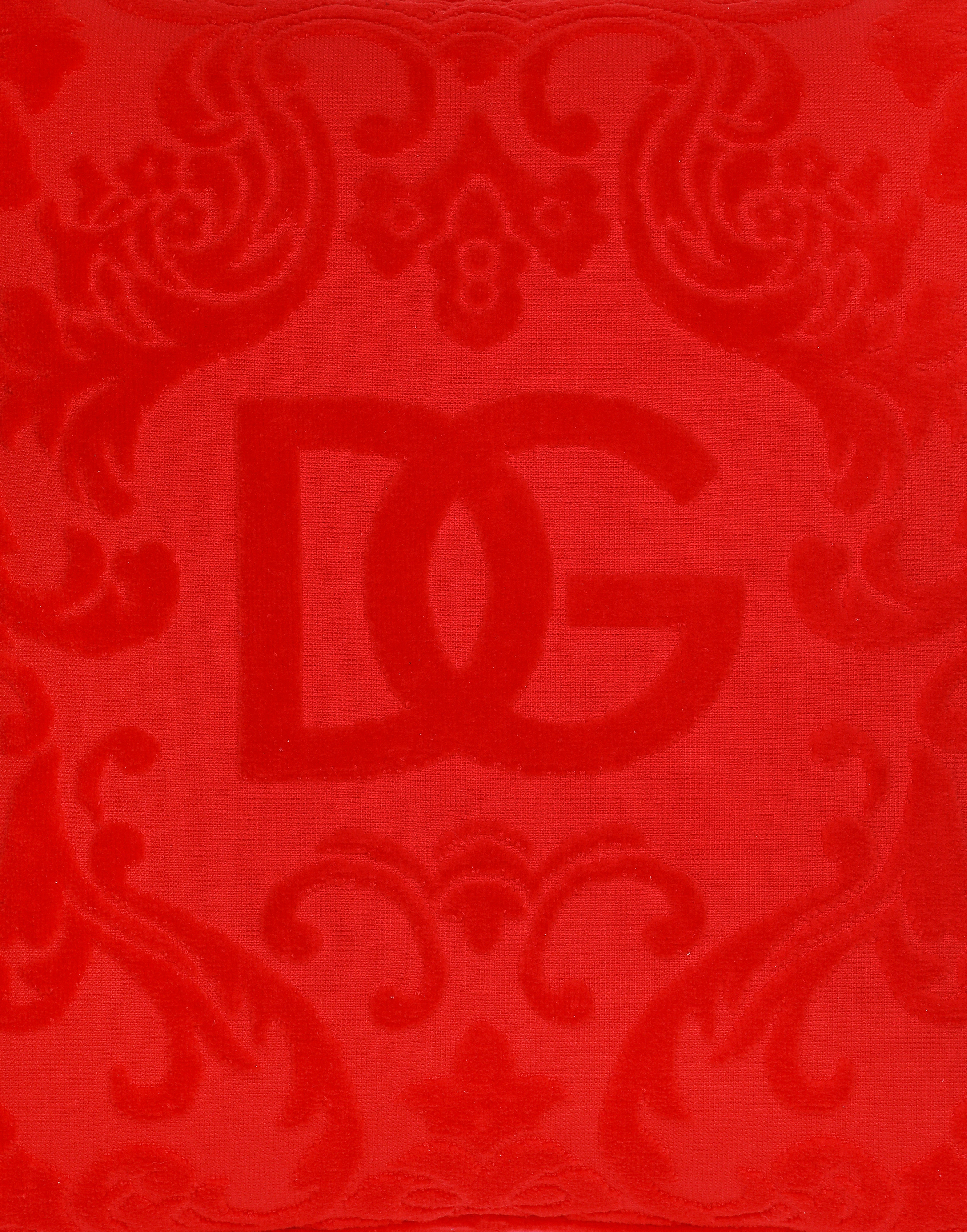 Dolce & Gabbana Cotton Terry Outdoor Cushion In Multicolor
