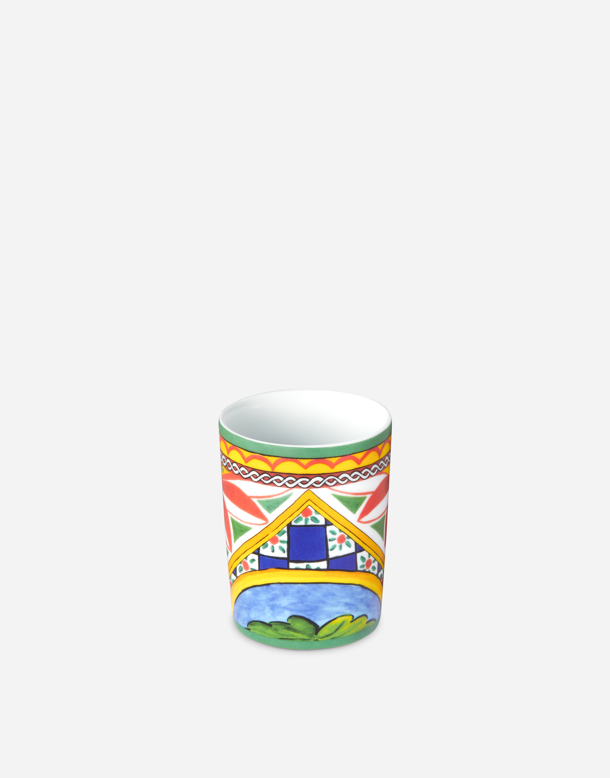 Dolce & Gabbana Porcelain Water Glass In Multicolor