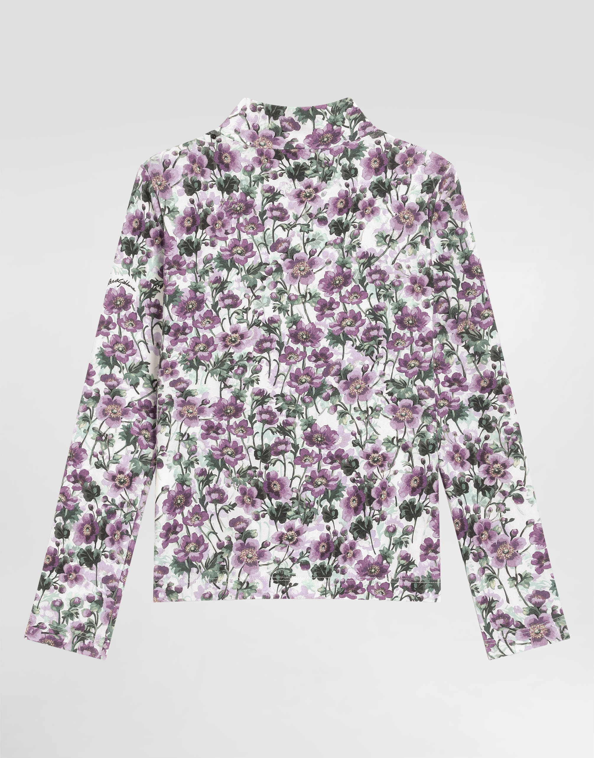  Dolce & Gabbana Dolce & Gabbana Violets-print Interlock Turtleneck - Woman Sweaters Print 5 Years 