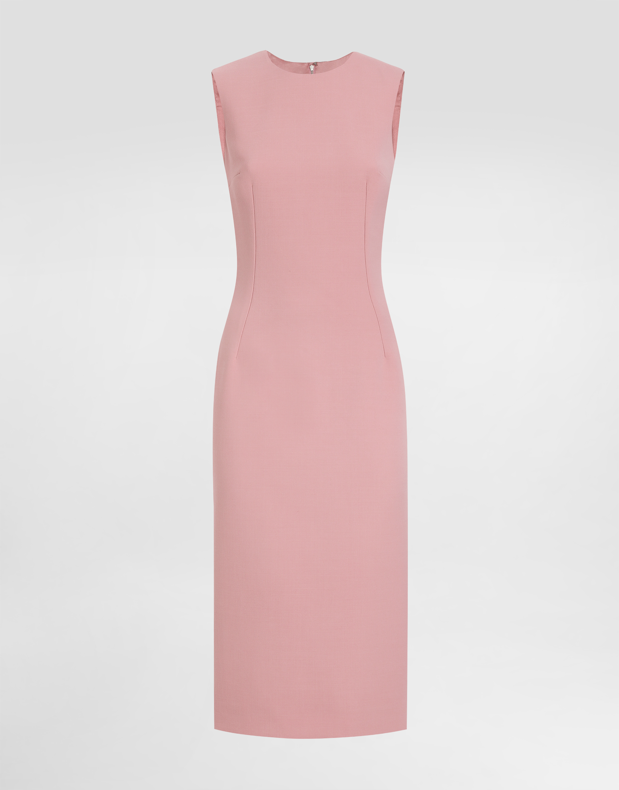 Dolce & Gabbana Wool Crepe Sheath Longuette Dress