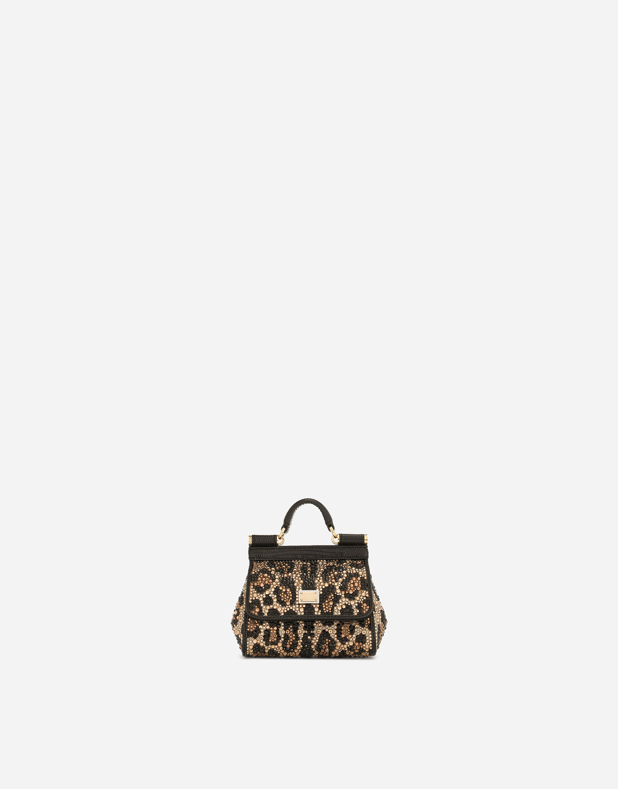 Dolce & Gabbana Mini Sicily Handbag In Animal Print