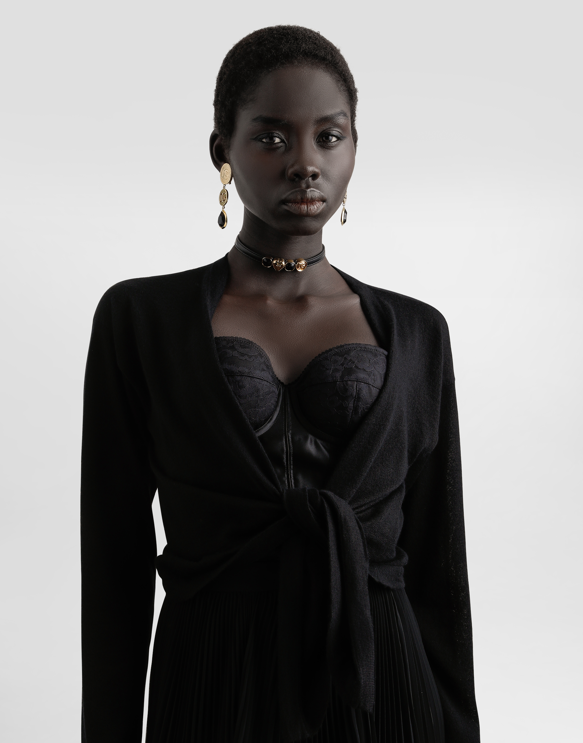 Dolce & Gabbana Cashmere Cardigan Sweaters And Cardigans Black In Black