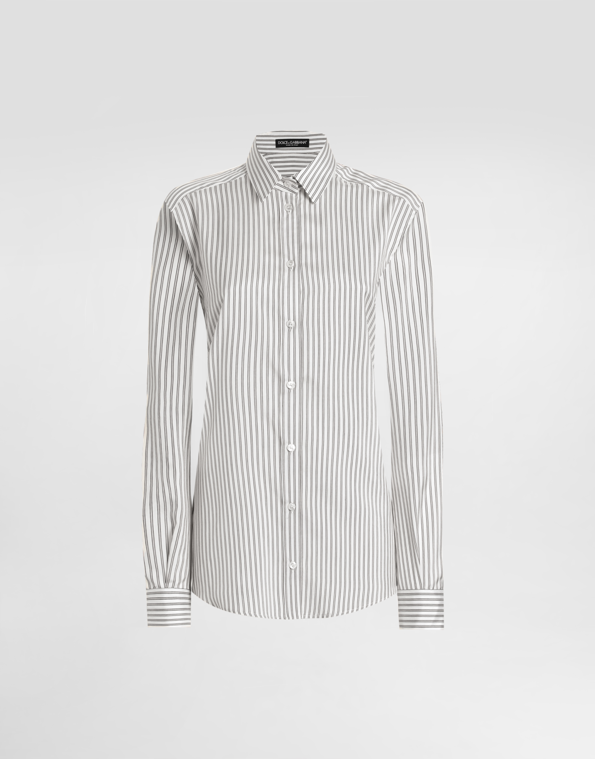 Silk shirt with striped print