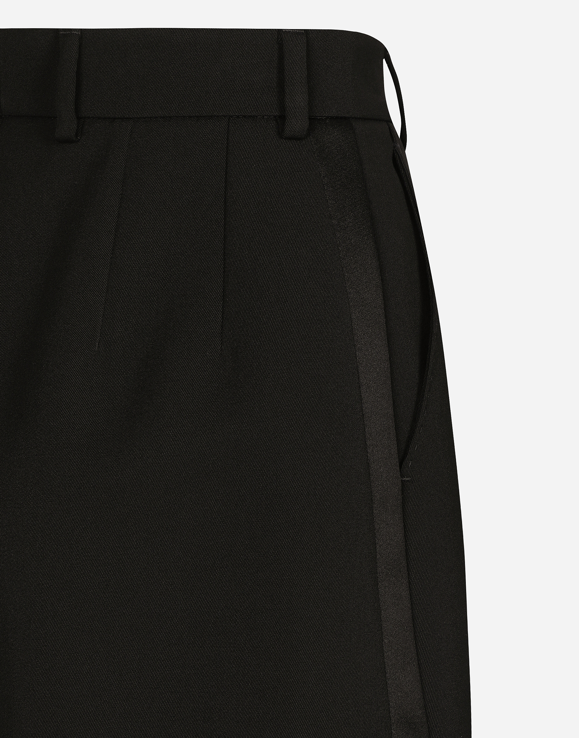 Dolce & Gabbana Pleated High-waisted Shorts In Black