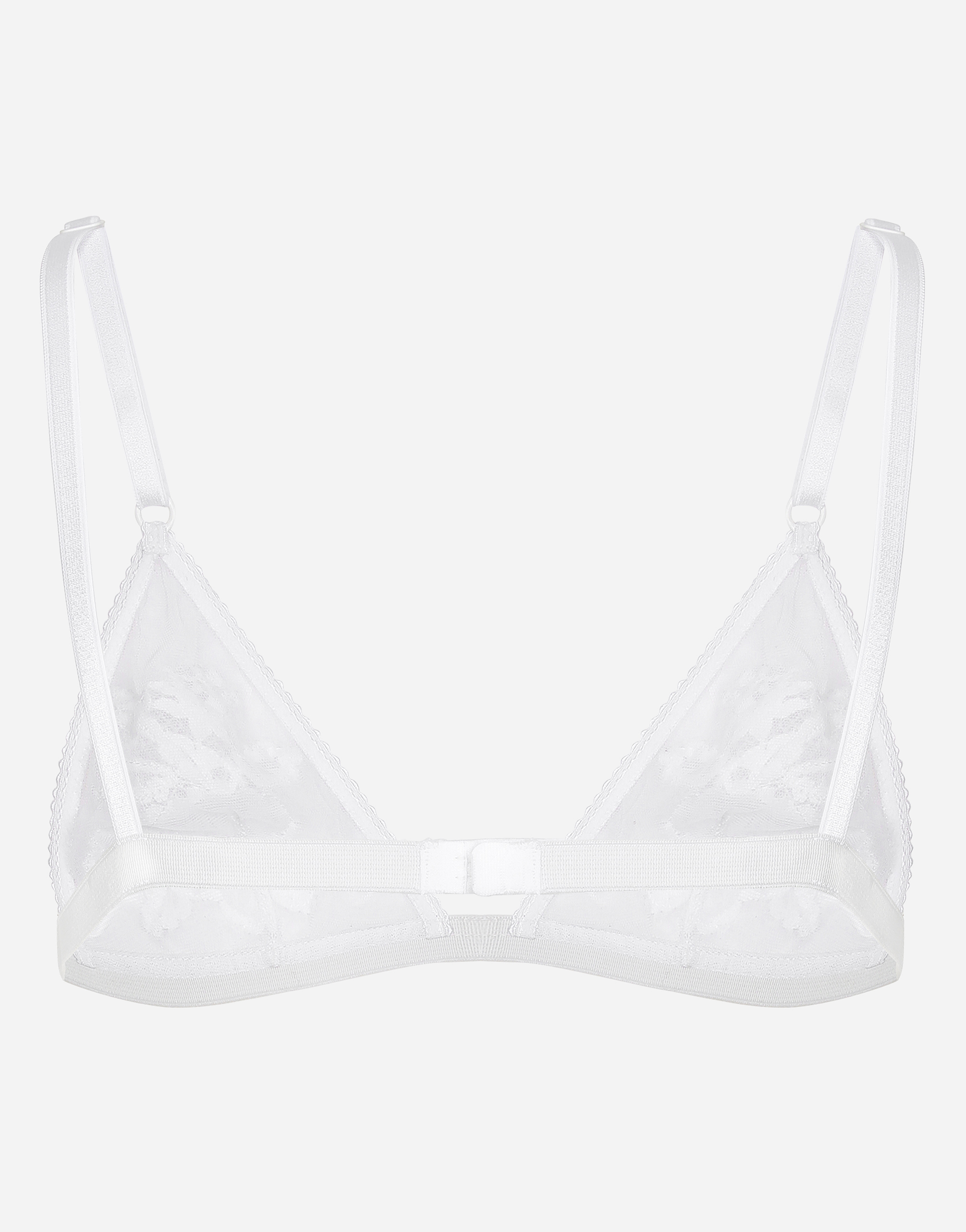 Dolce & Gabbana Floral-motif Triangle Bra In ホワイト