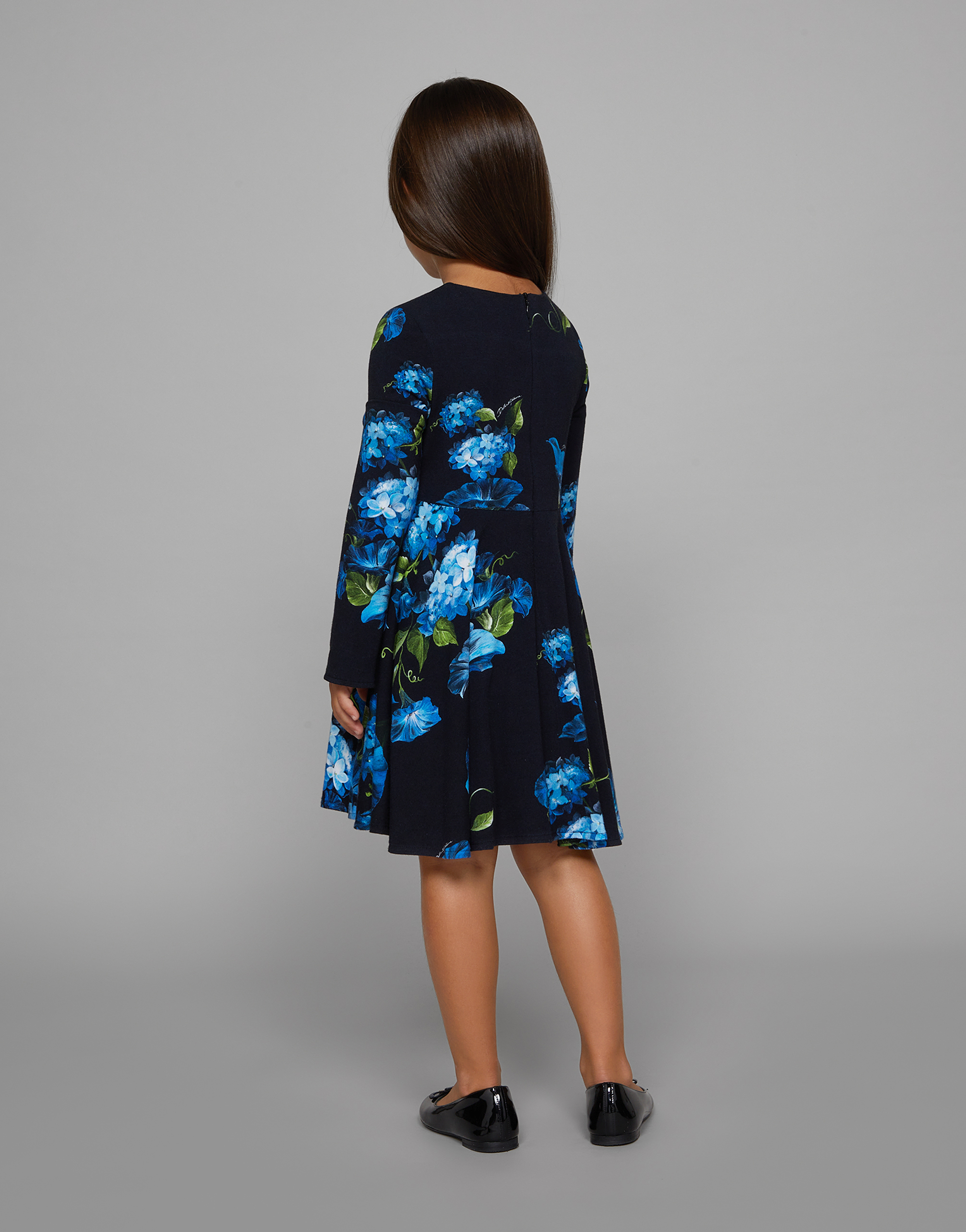 Shop Dolce & Gabbana Jersey Dress With Bluebell Print